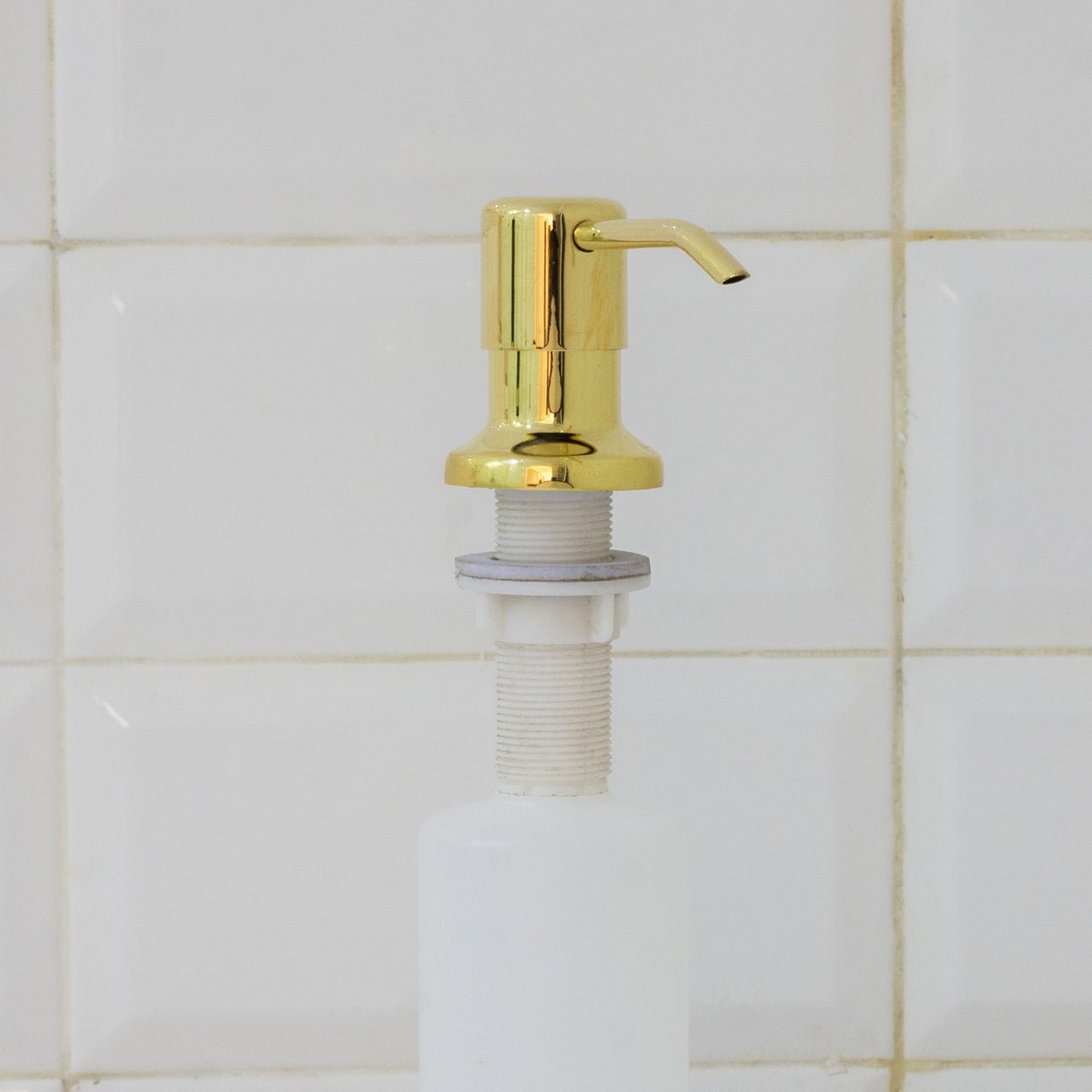 Soap Dispenser, Unlacquered Brass, Kitchen Sink Soap Dispenser alternate view 3