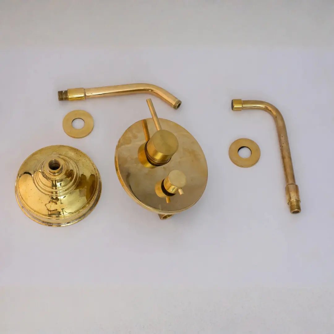 Solid Brass Angled Showerhead & Tub Filler | Concealed 2-Outlet Shower System alternate view 5