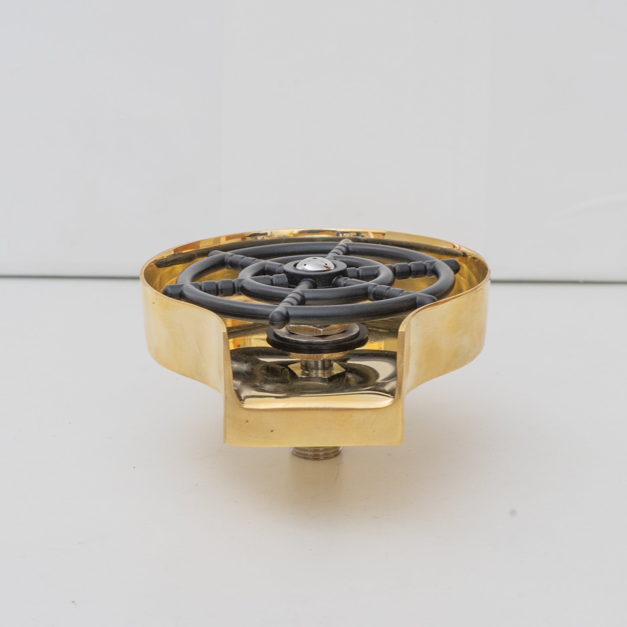 Solid Brass Body, Kitchen Cup Cleaner, Glass Rinser, Unlacquered Brass Patina alternate view 2