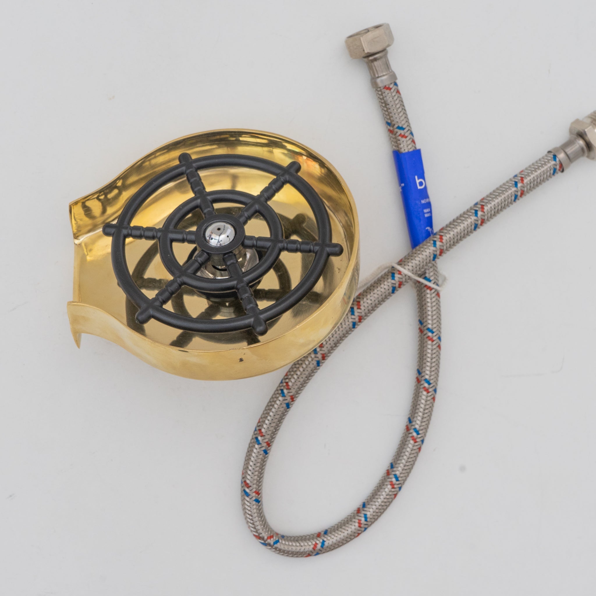 Solid Brass Body, Kitchen Cup Cleaner, Glass Rinser, Unlacquered Brass Patina alternate view 4