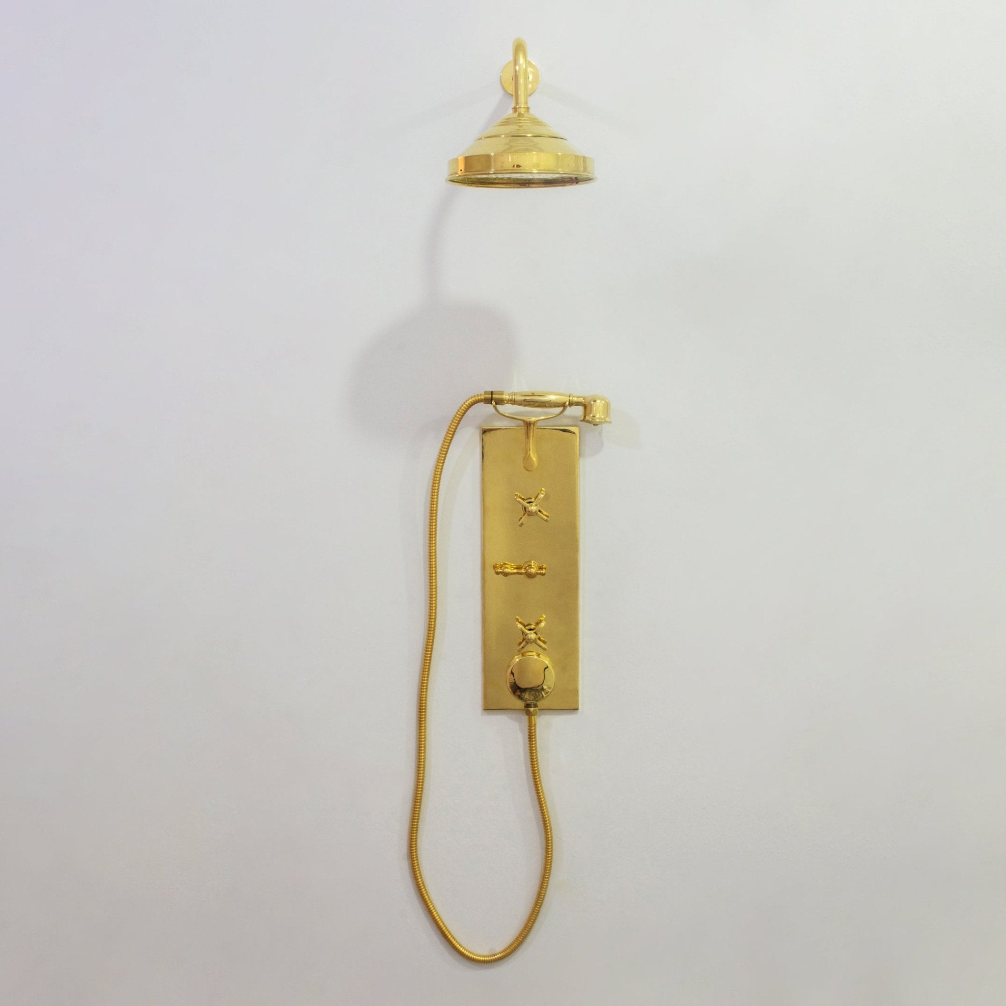 Solid Brass Built-In Shower System β Concealed Rainfall Showerhead with Handheld β Wall-Mounted Shower Set