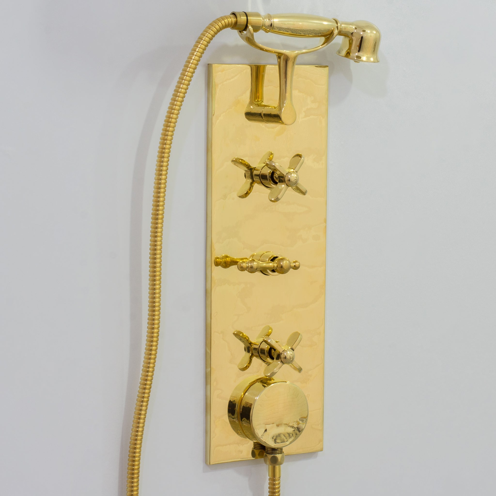 Solid Brass Built-In Shower System – Concealed Rainfall Showerhead with Handheld – Wall-Mounted Shower Set alternate view 2