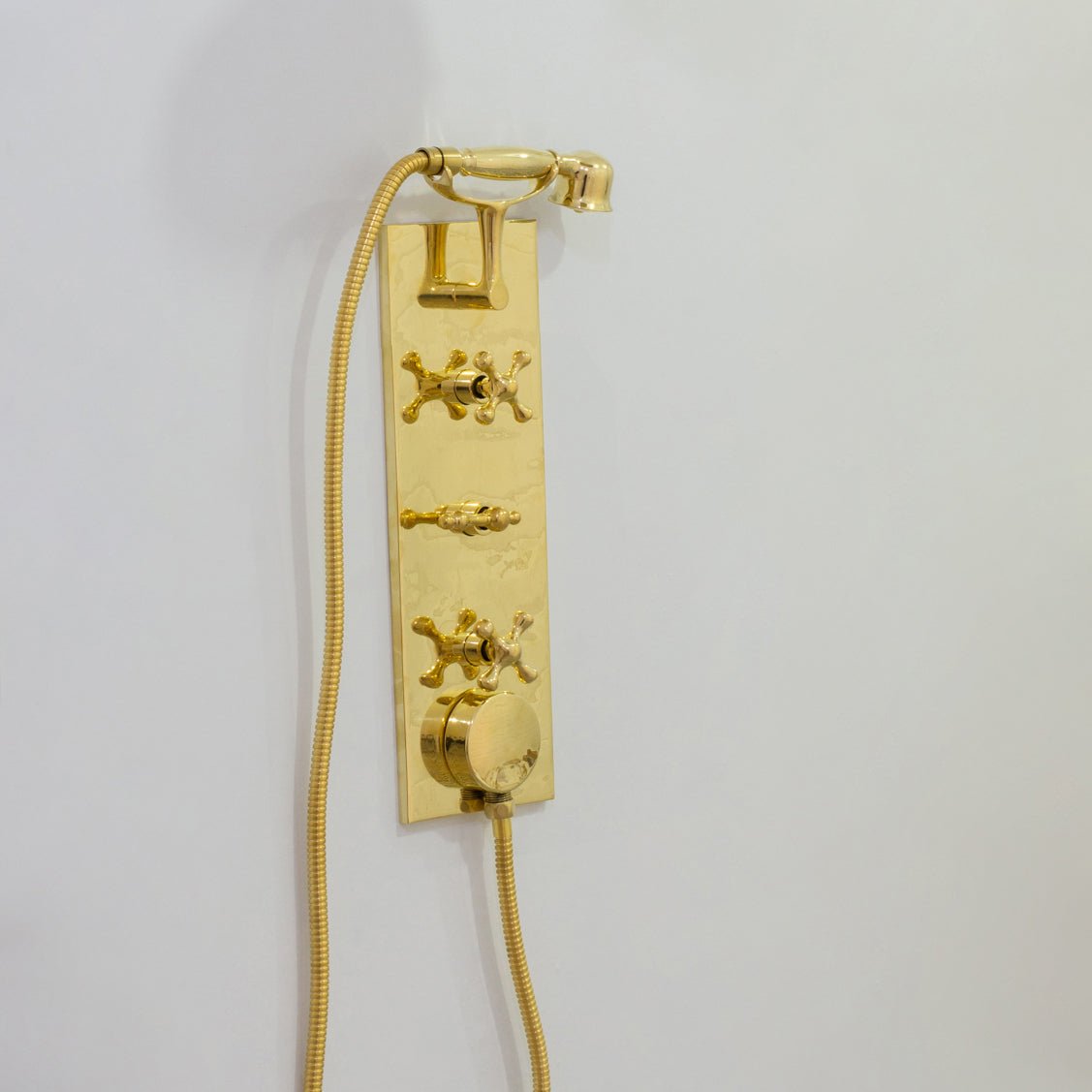 Solid Brass Built-In Shower System – Concealed Rainfall Showerhead with Handheld – Wall-Mounted Shower Set alternate view 9