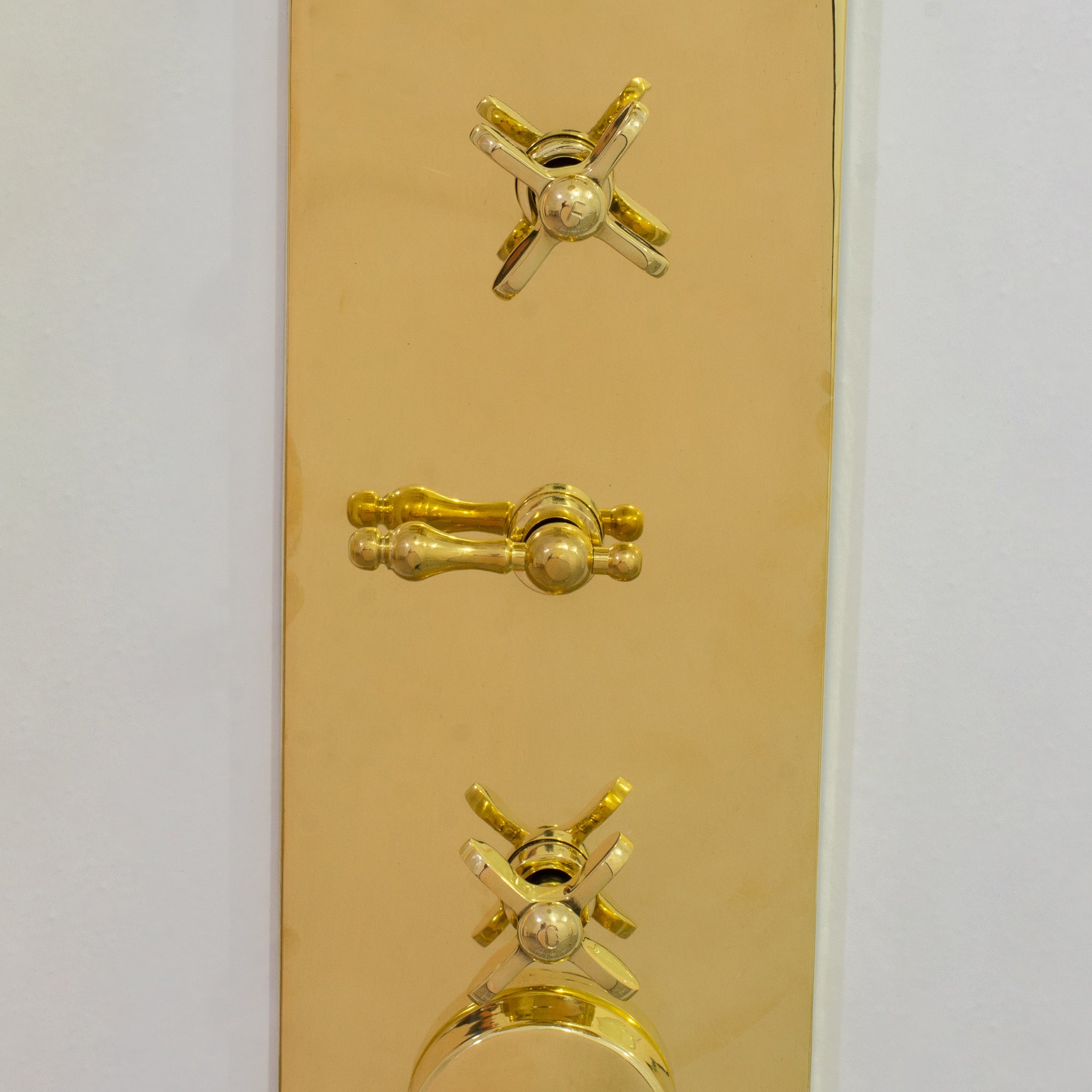 Solid Brass Built-In Shower System – Concealed Rainfall Showerhead with Handheld – Wall-Mounted Shower Set alternate view 11