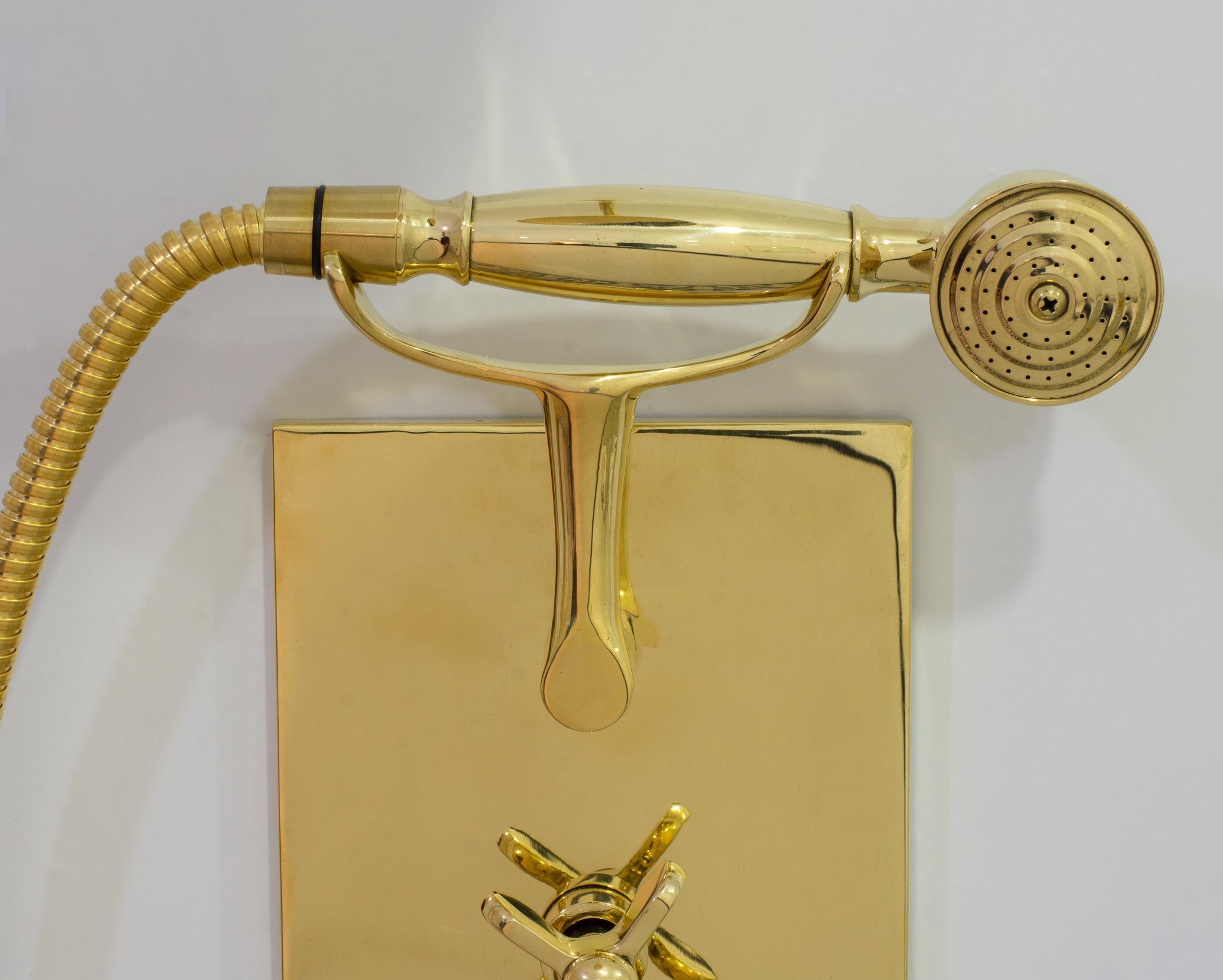 Solid Brass Built-In Shower System – Concealed Rainfall Showerhead with Handheld – Wall-Mounted Shower Set alternate view 6