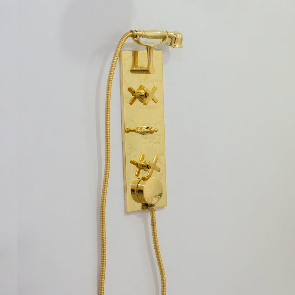 Solid Brass Built-In Shower System – Concealed Rainfall Showerhead with Handheld – Wall-Mounted Shower Set alternate view 10