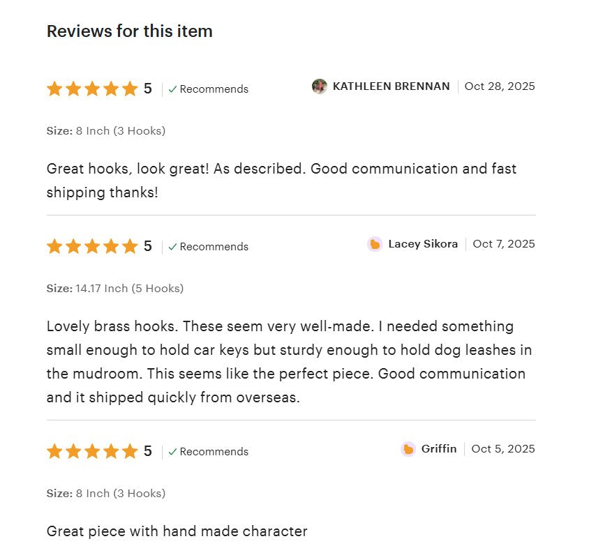 Solid Brass Coat Hooks Rack, Wall Mounted Hanger Hooks, Hallway Hooks alternate view 12