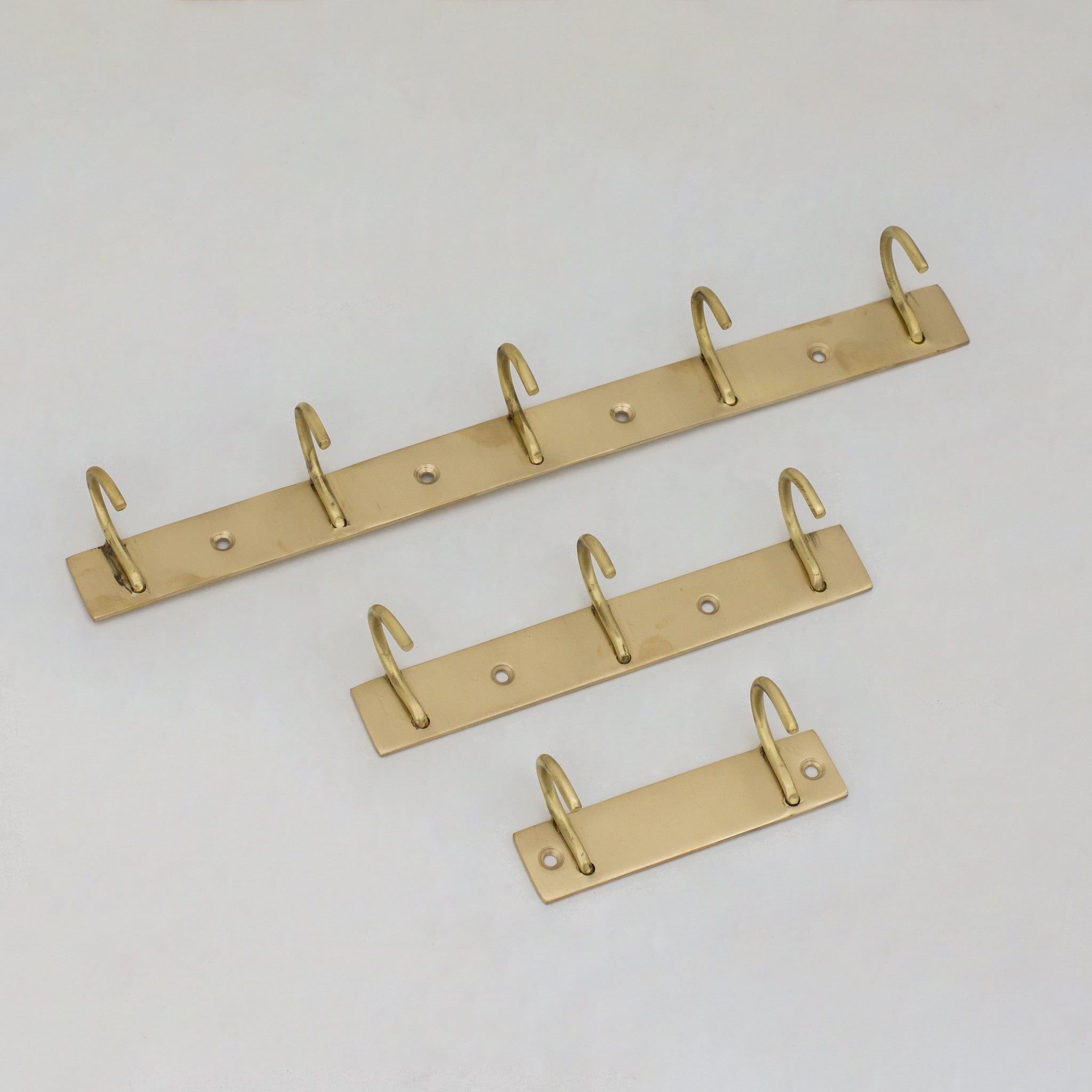 Solid Brass Coat Hooks Rack, Wall Mounted Hanger Hooks, Hallway Hooks alternate view 2
