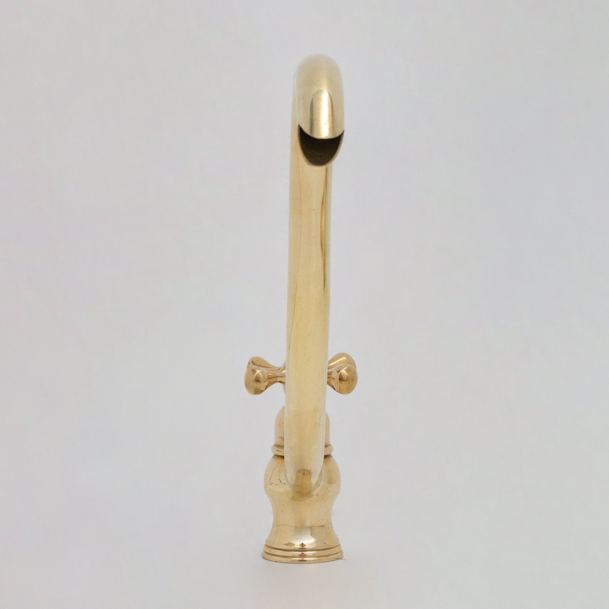 Solid Brass Cold Water Tap, Unlacquered Brass Faucet With Traditional Cross Handles alternate view 3