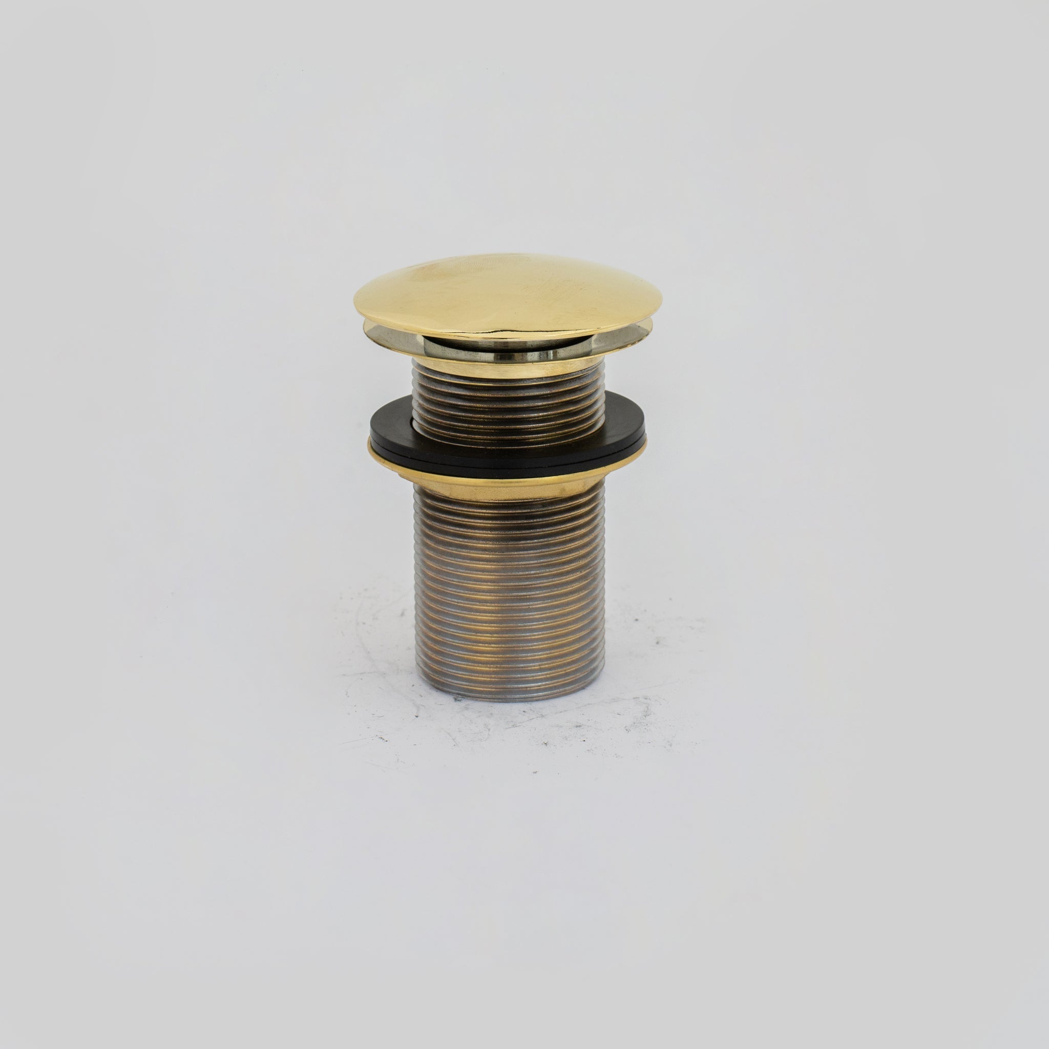 Solid Brass Drain, Push Up Button alternate view 2