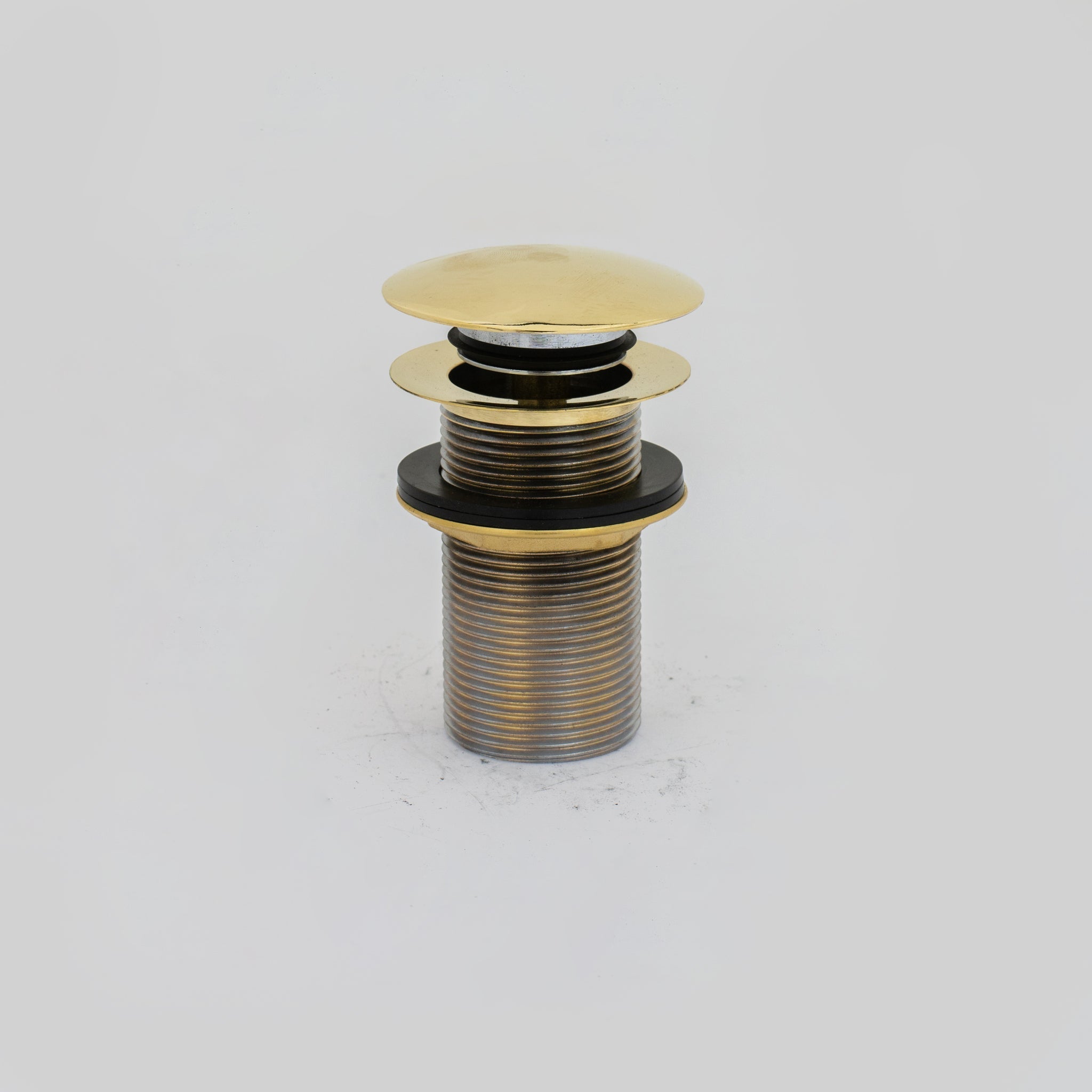 Solid Brass Drain, Push Up Button alternate view 3