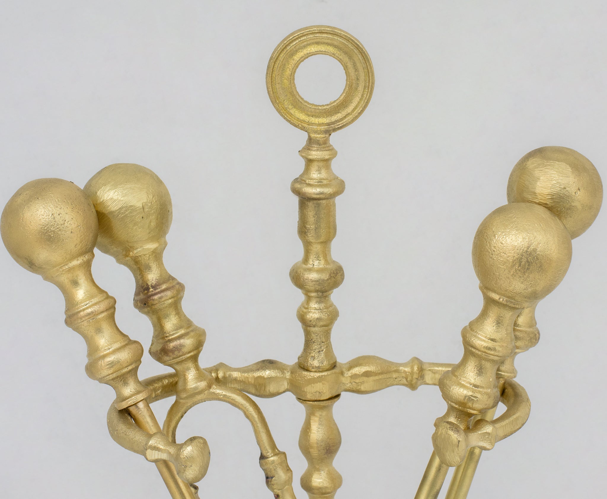 Solid Brass Fireplace Set Tools, Heavy Duty Fire Poker alternate view 8