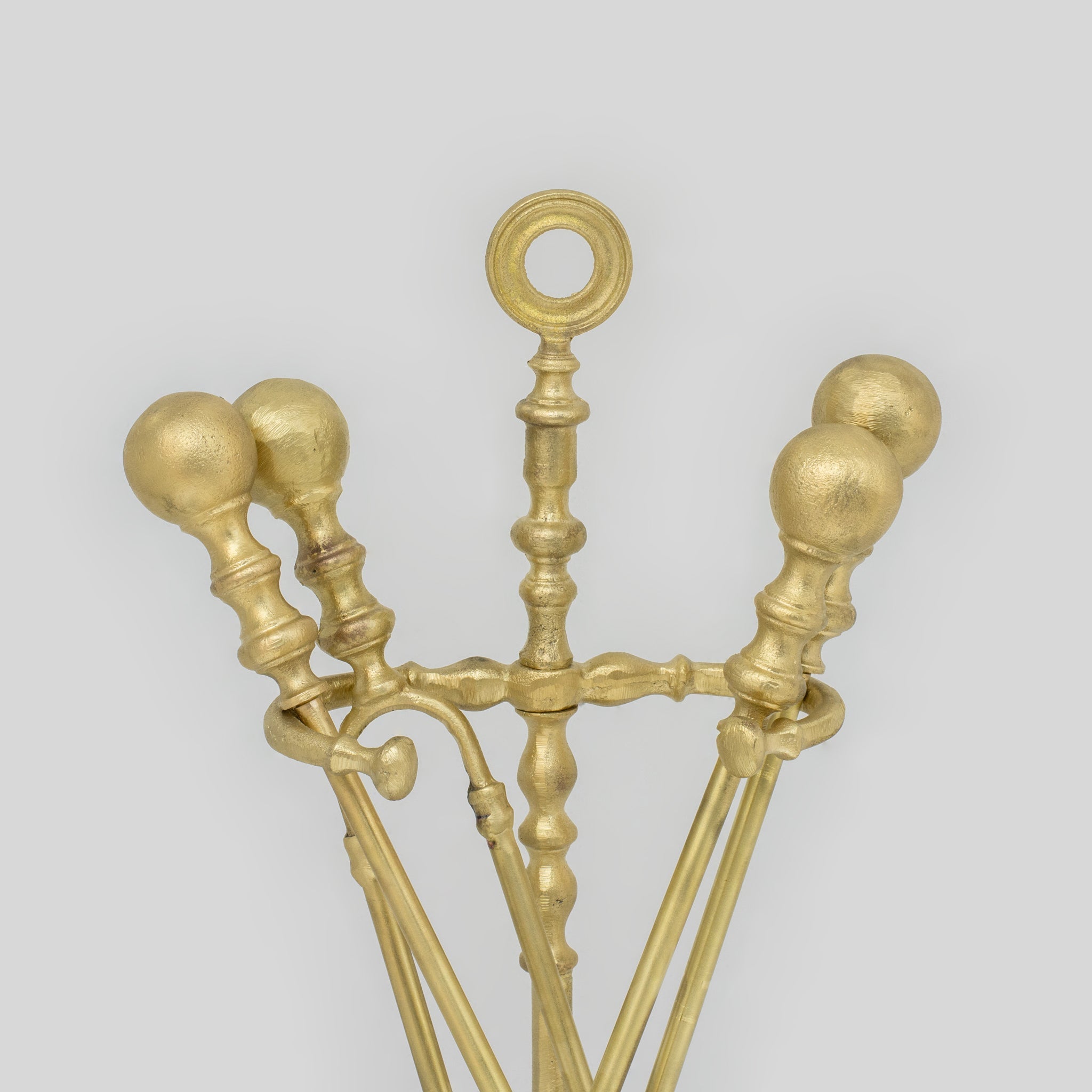 Solid Brass Fireplace Set Tools, Heavy Duty Fire Poker alternate view 7