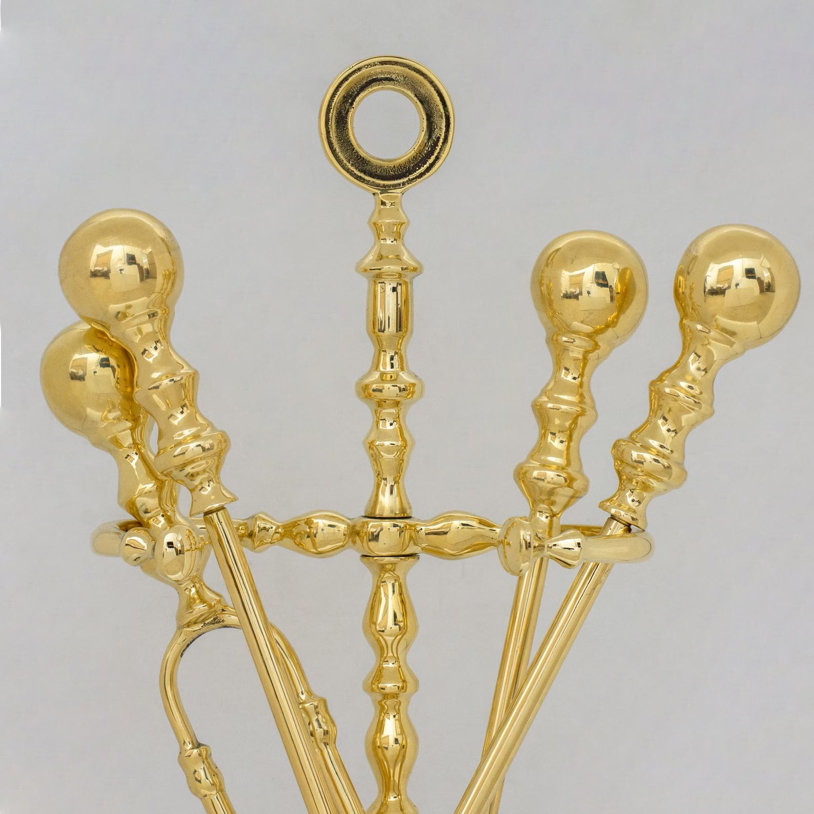 Solid Brass Fireplace Set Tools, Heavy Duty Fire Poker alternate view 5