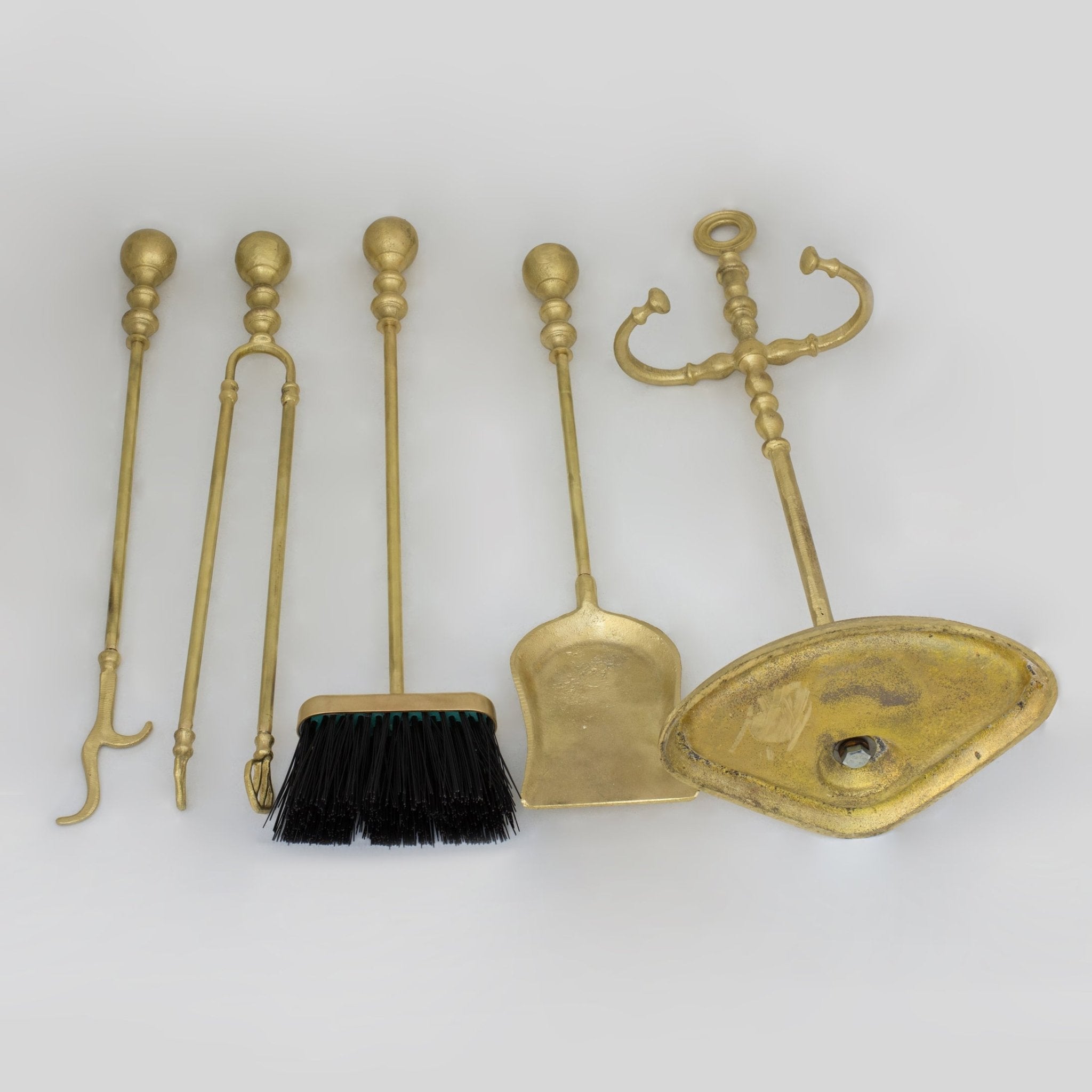 Solid Brass Fireplace Set Tools, Heavy Duty Fire Poker alternate view 6