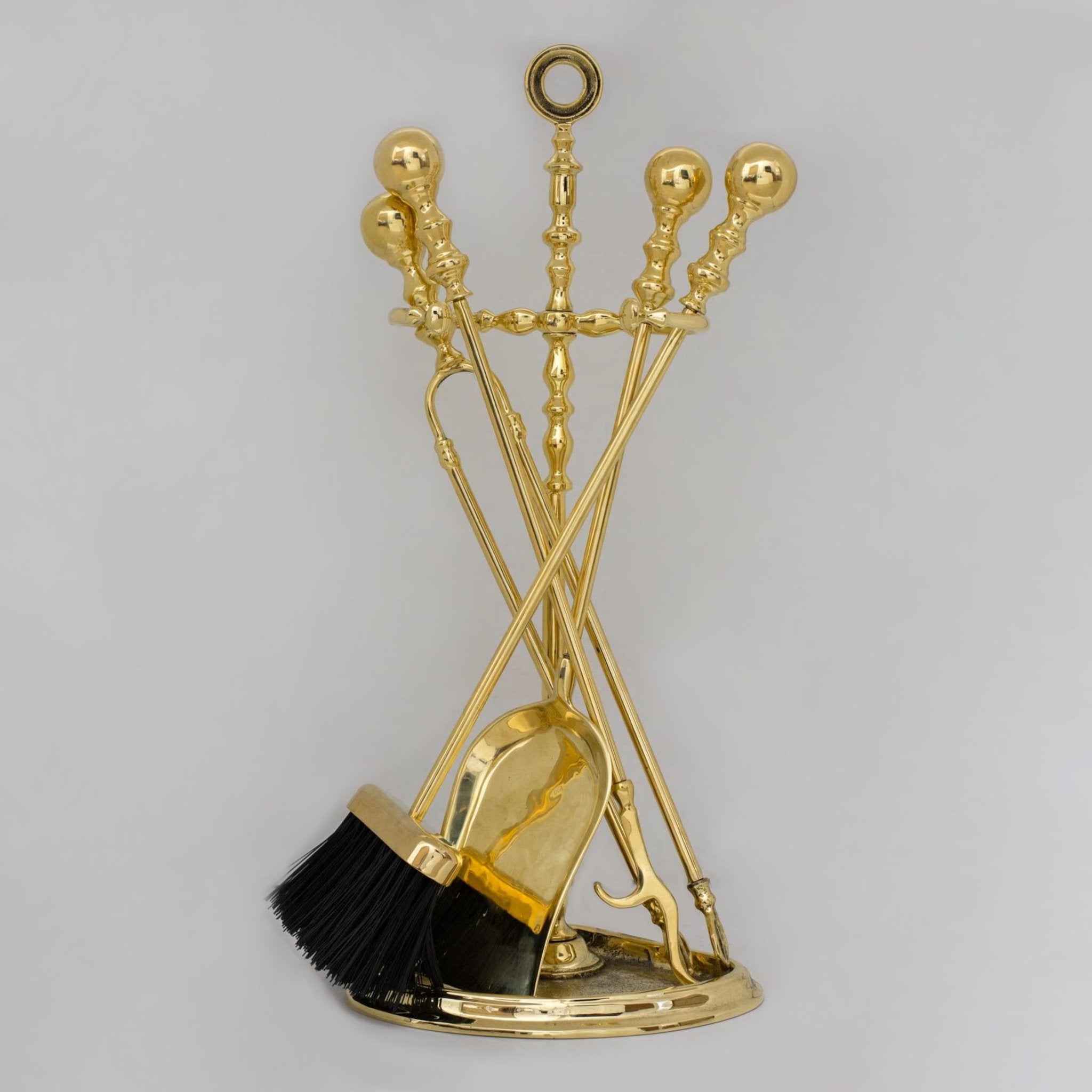 Solid Brass Fireplace Set Tools, Heavy Duty Fire Poker alternate view 4