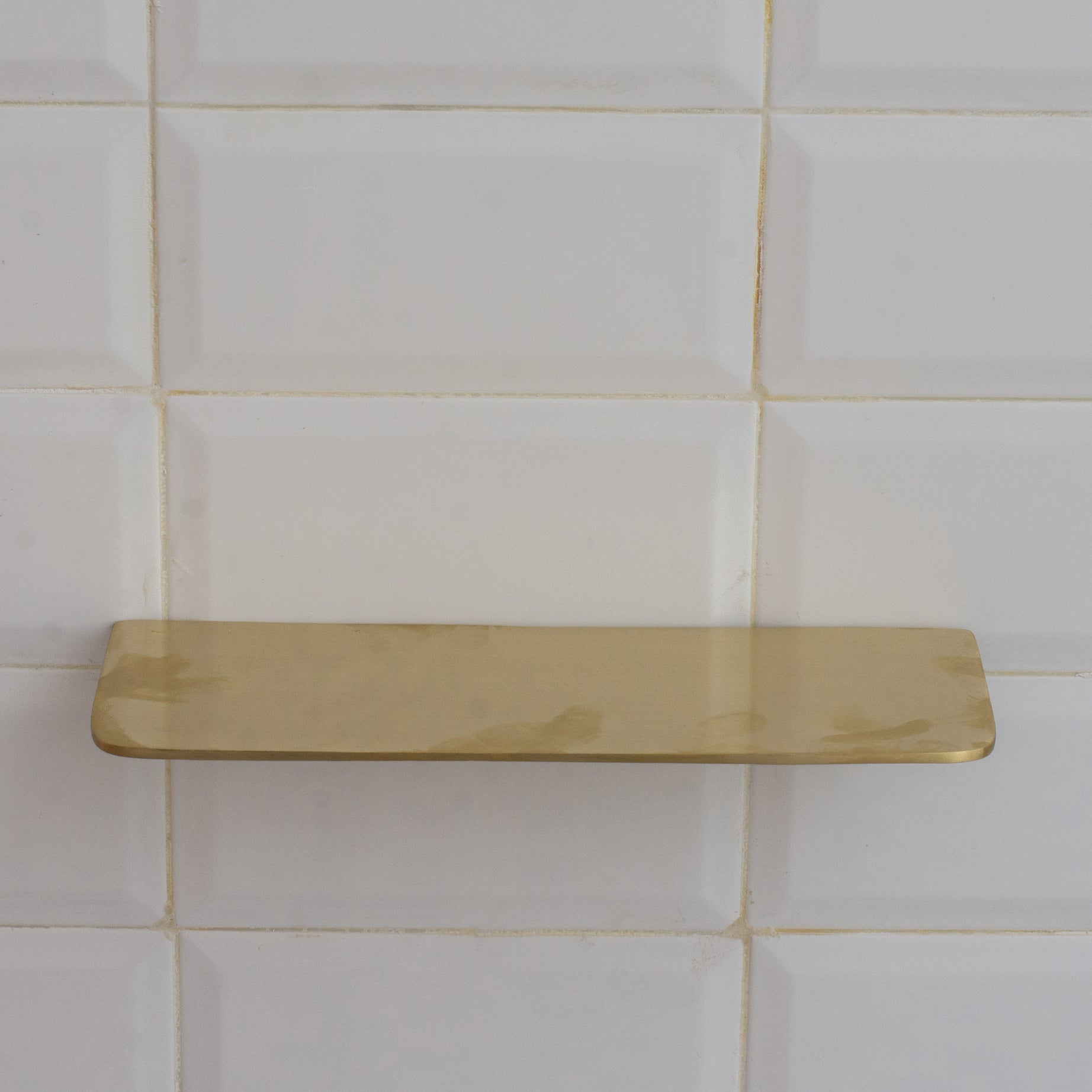 Solid Brass Floating Shelf | Wall-Mount Bathroom Shelf & Shower Soap Holder alternate view 5
