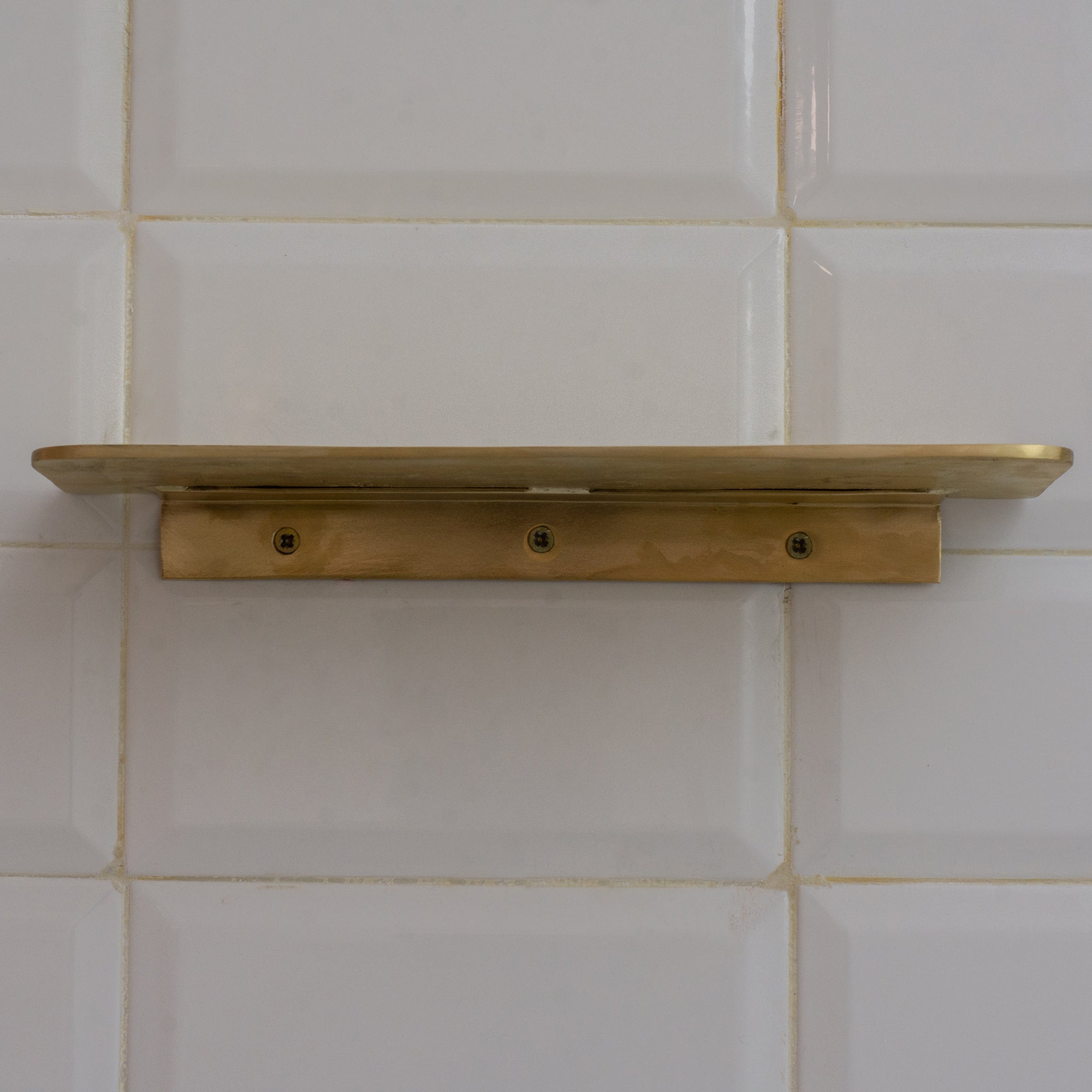 Solid Brass Floating Shelf | Wall-Mount Bathroom Shelf & Shower Soap Holder alternate view 3