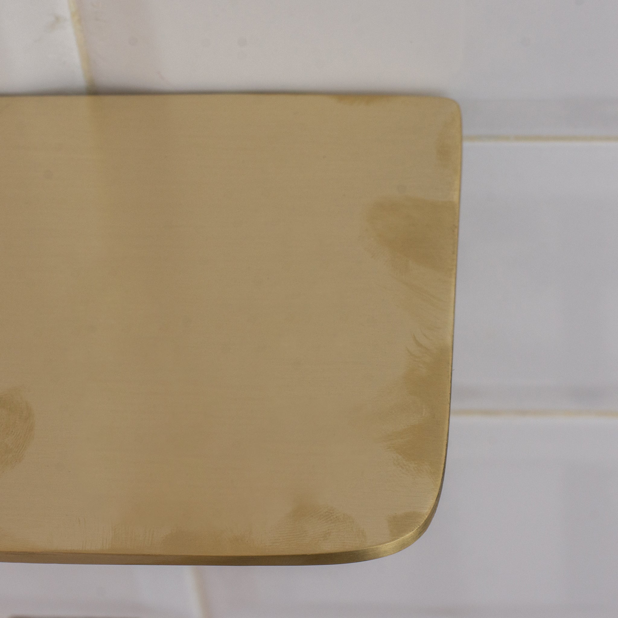 Solid Brass Floating Shelf | Wall-Mount Bathroom Shelf & Shower Soap Holder alternate view 2