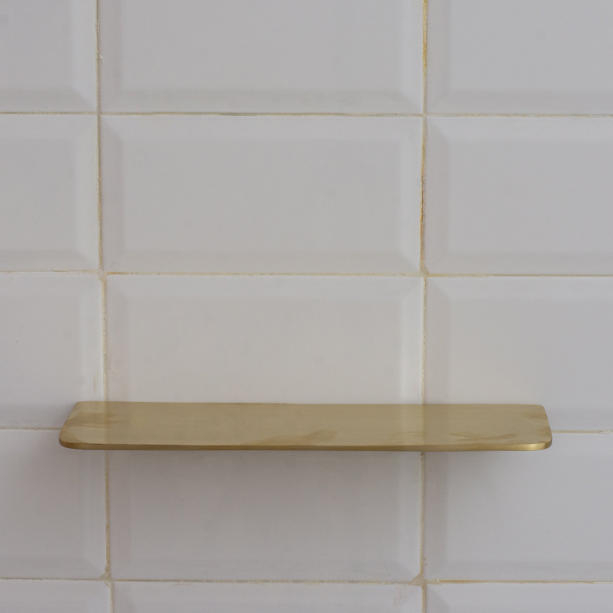 Solid Brass Floating Shelf | Wall-Mount Bathroom Shelf & Shower Soap Holder alternate view 4