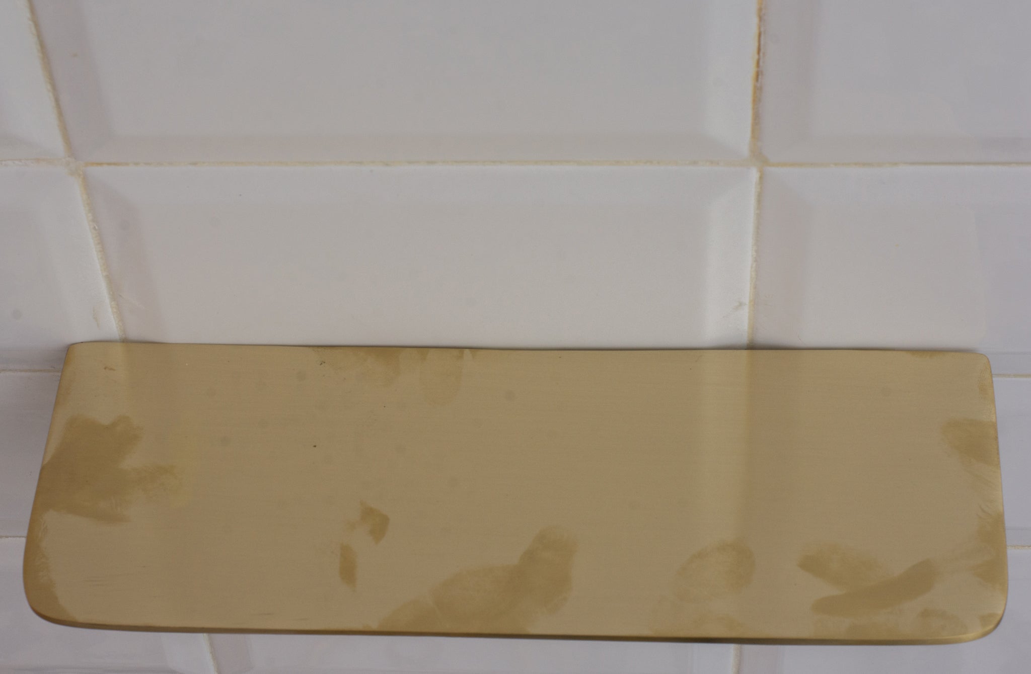 Solid Brass Floating Shelf | Wall-Mount Bathroom Shelf & Shower Soap Holder alternate view 6