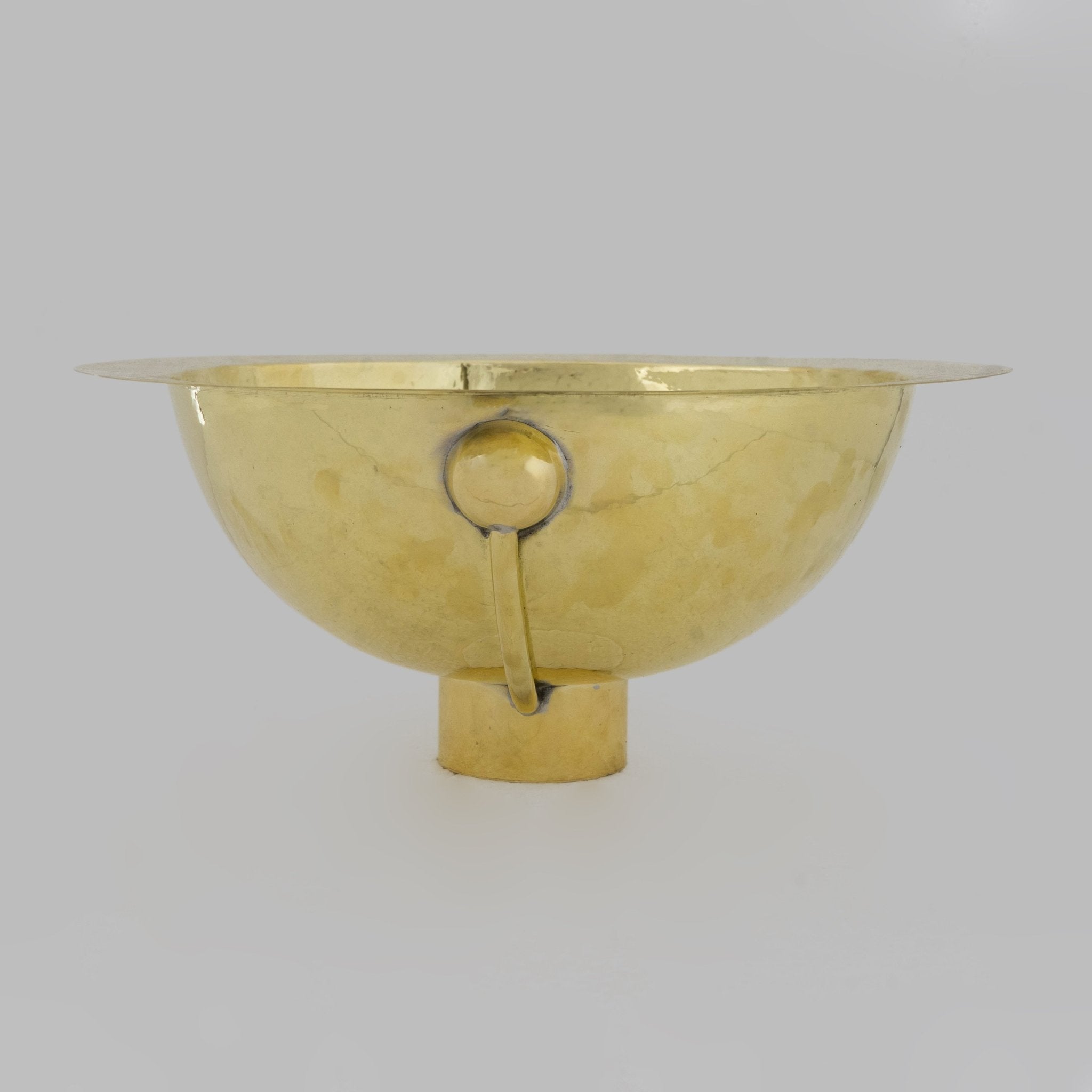 Solid Brass Hammered Sink, Bathroom Sink, Powder Room Sink, Handmade Undermount Sink alternate view 2