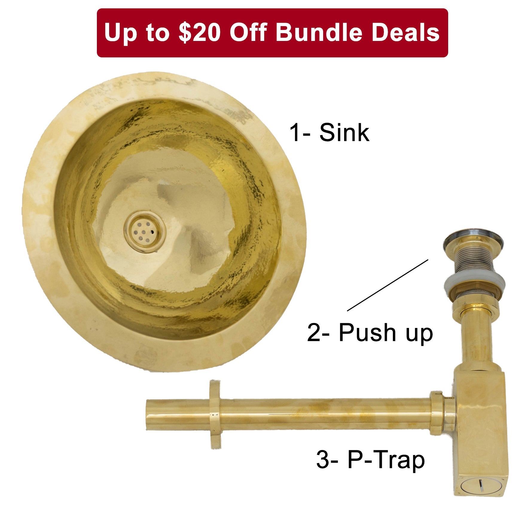 Solid Brass Hammered Sink, Bathroom Sink, Powder Room Sink, Handmade Undermount Sink alternate view 8