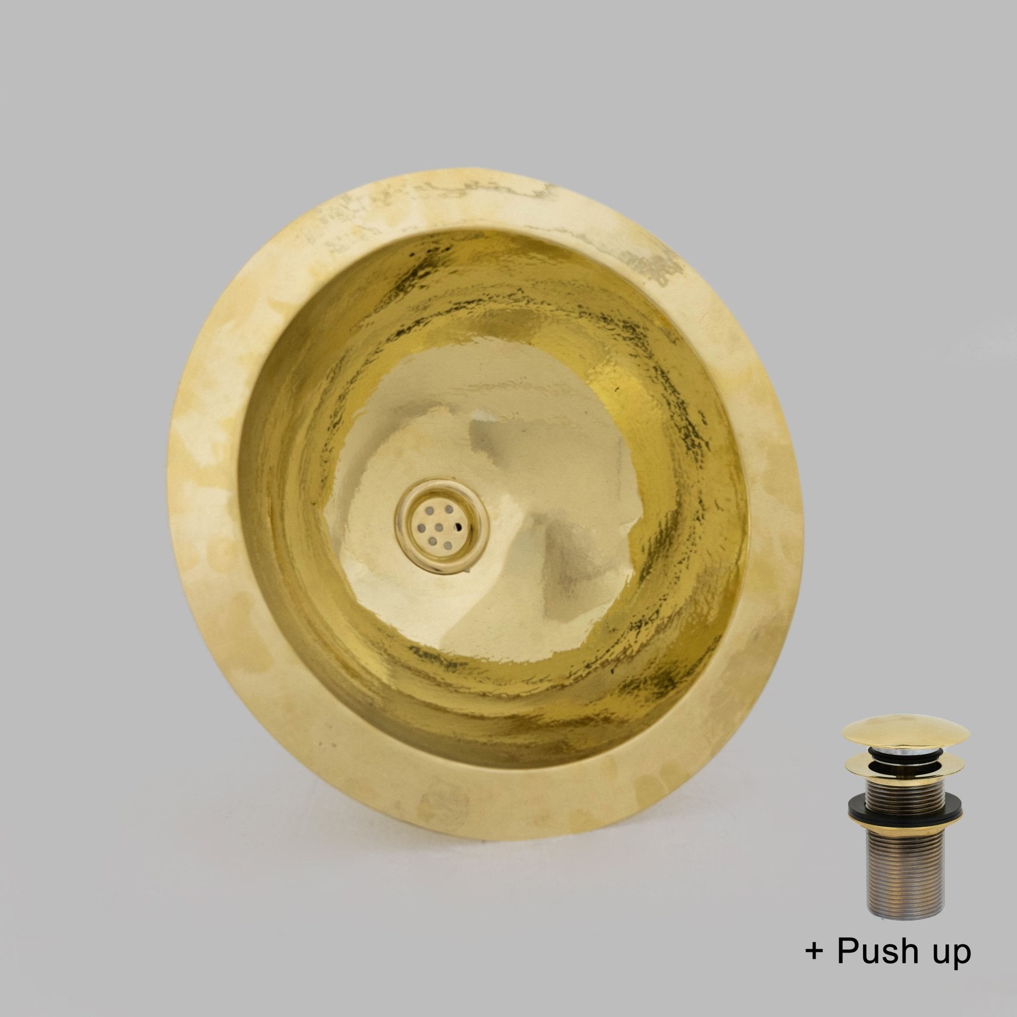 Solid Brass Hammered Sink, Bathroom Sink, Powder Room Sink, Handmade Undermount Sink alternate view 7