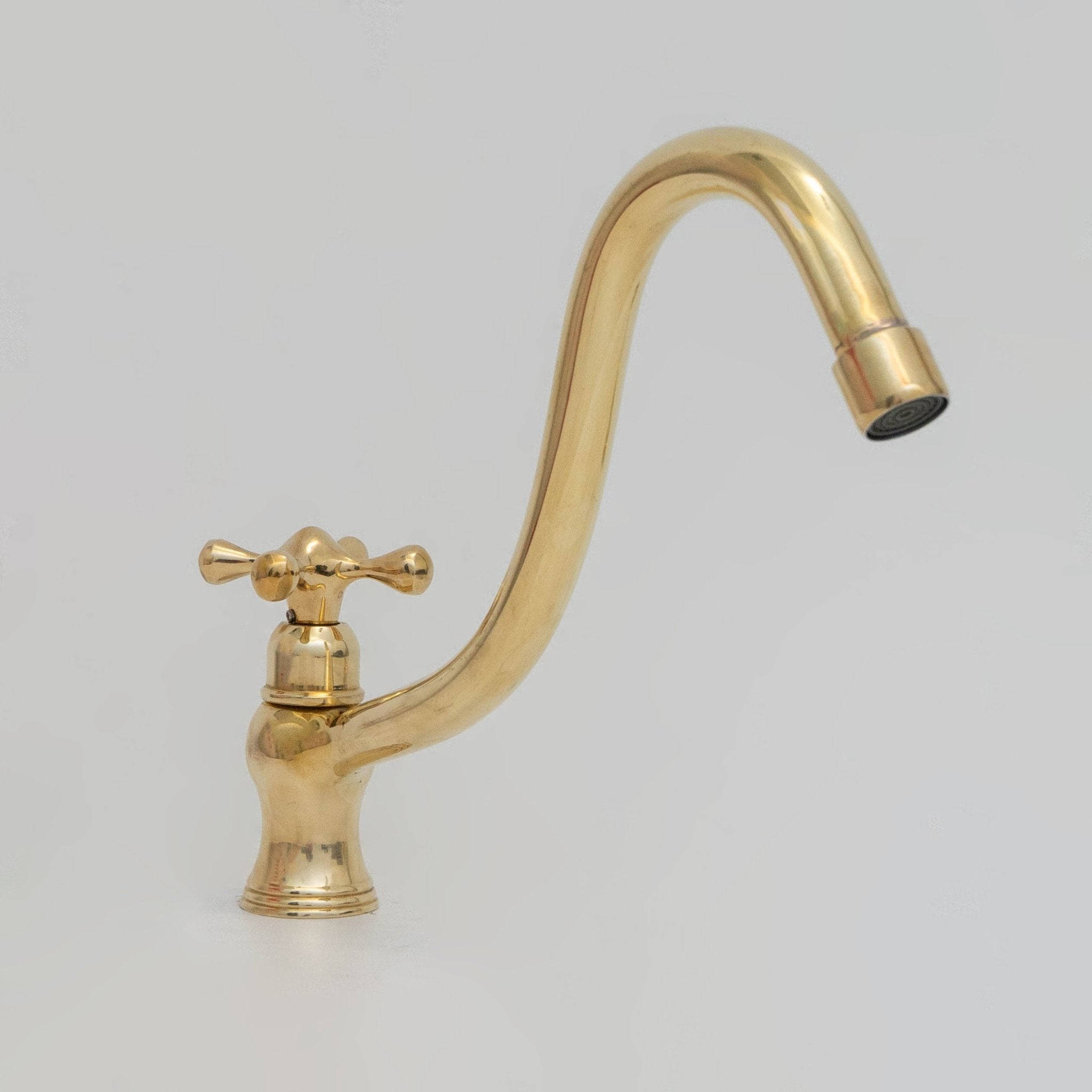 Solid Brass Single Hole Cold Faucet, Kitchen Sink Single Handle Faucet alternate view 4