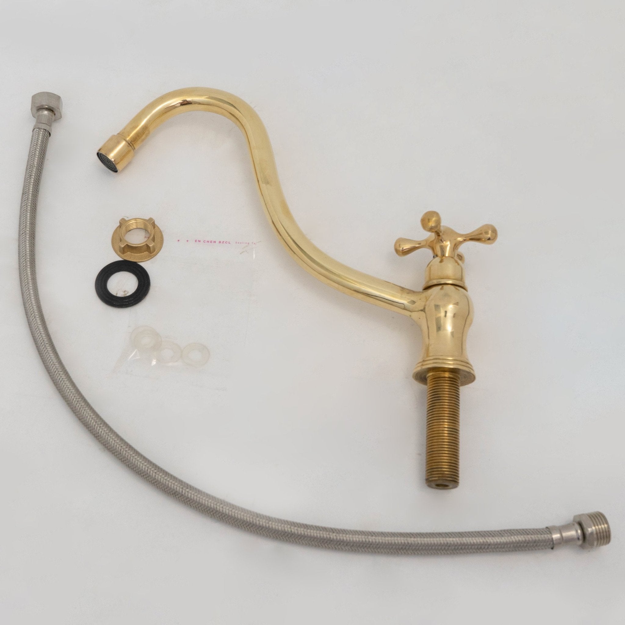 Solid Brass Single Hole Cold Faucet, Kitchen Sink Single Handle Faucet alternate view 7