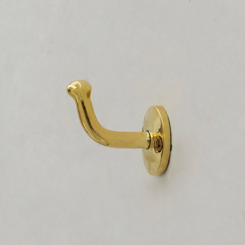 Solid Brass Single Hook, Coat Hook, Clothes Hook, Shower Hook, Towel Hanger alternate view 3