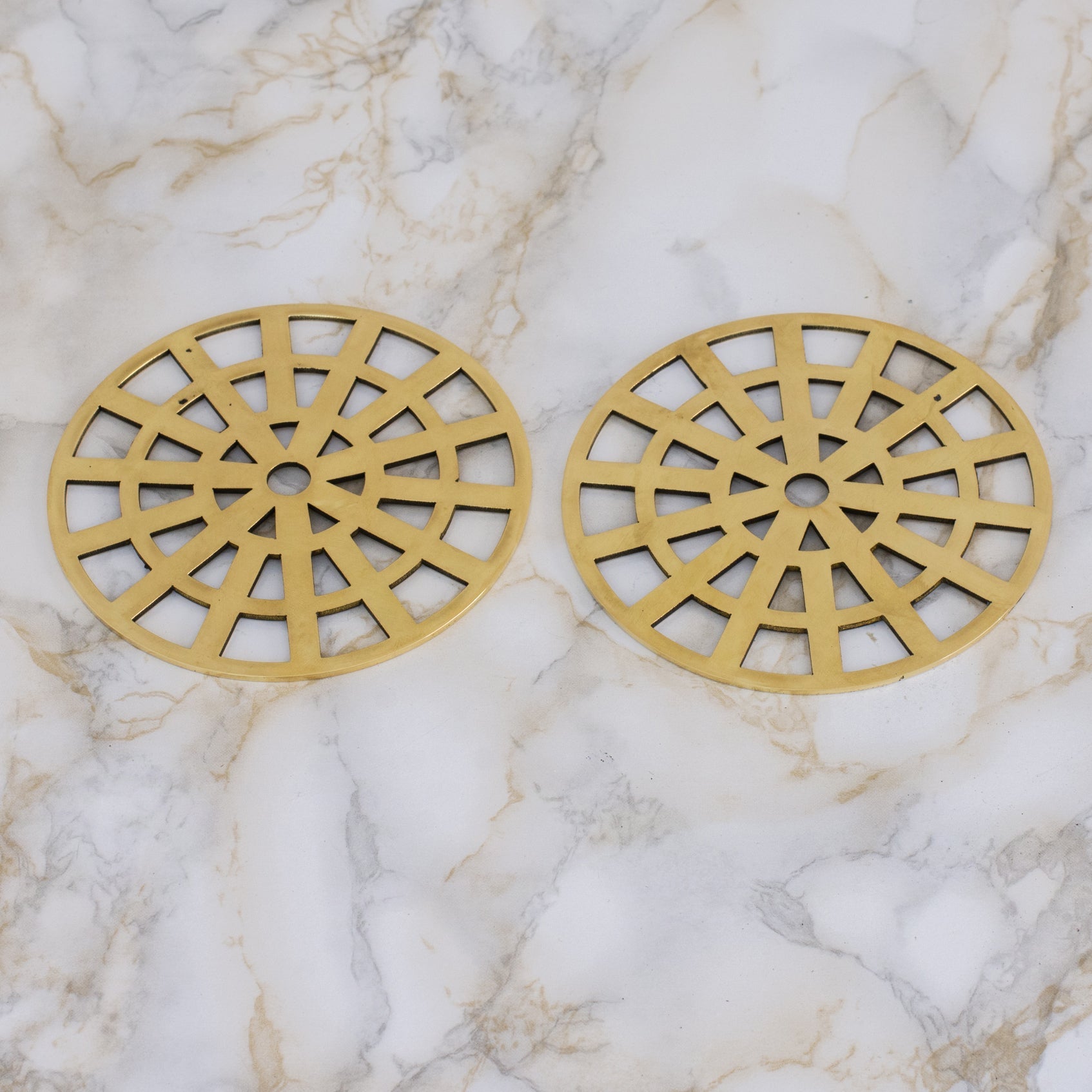 Solid Brass Smooth Floor Drain | Square Grate Shower Drain Cover alternate view 6