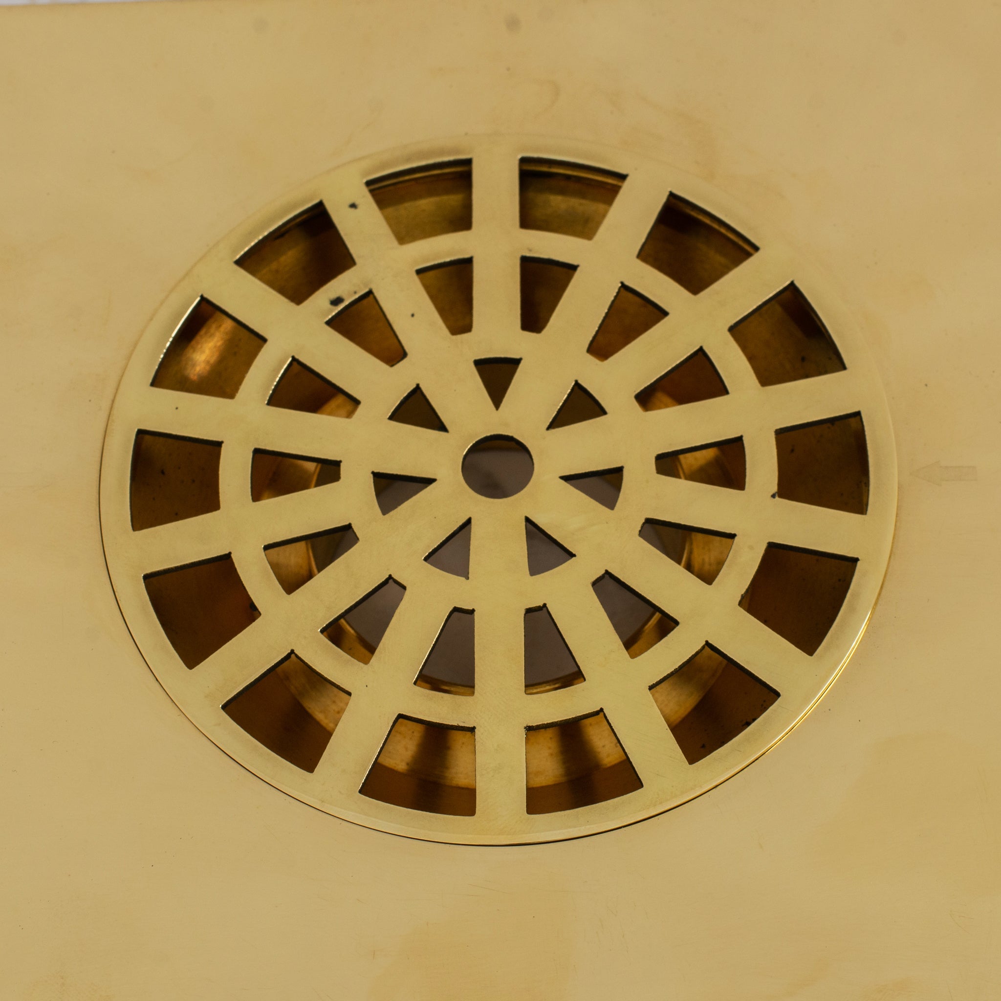 Solid Brass Smooth Floor Drain | Square Grate Shower Drain Cover alternate view 4
