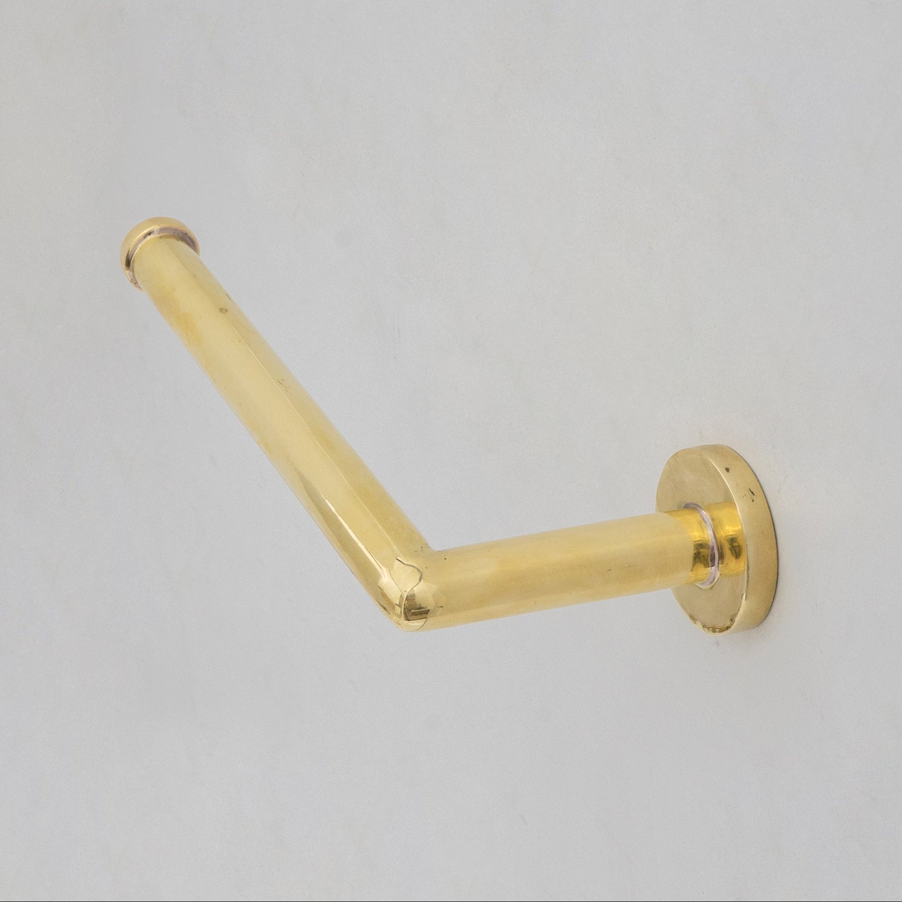 Solid Brass Toilet Paper Holder, Handcrafted Powder Room Roll Holder alternate view 2