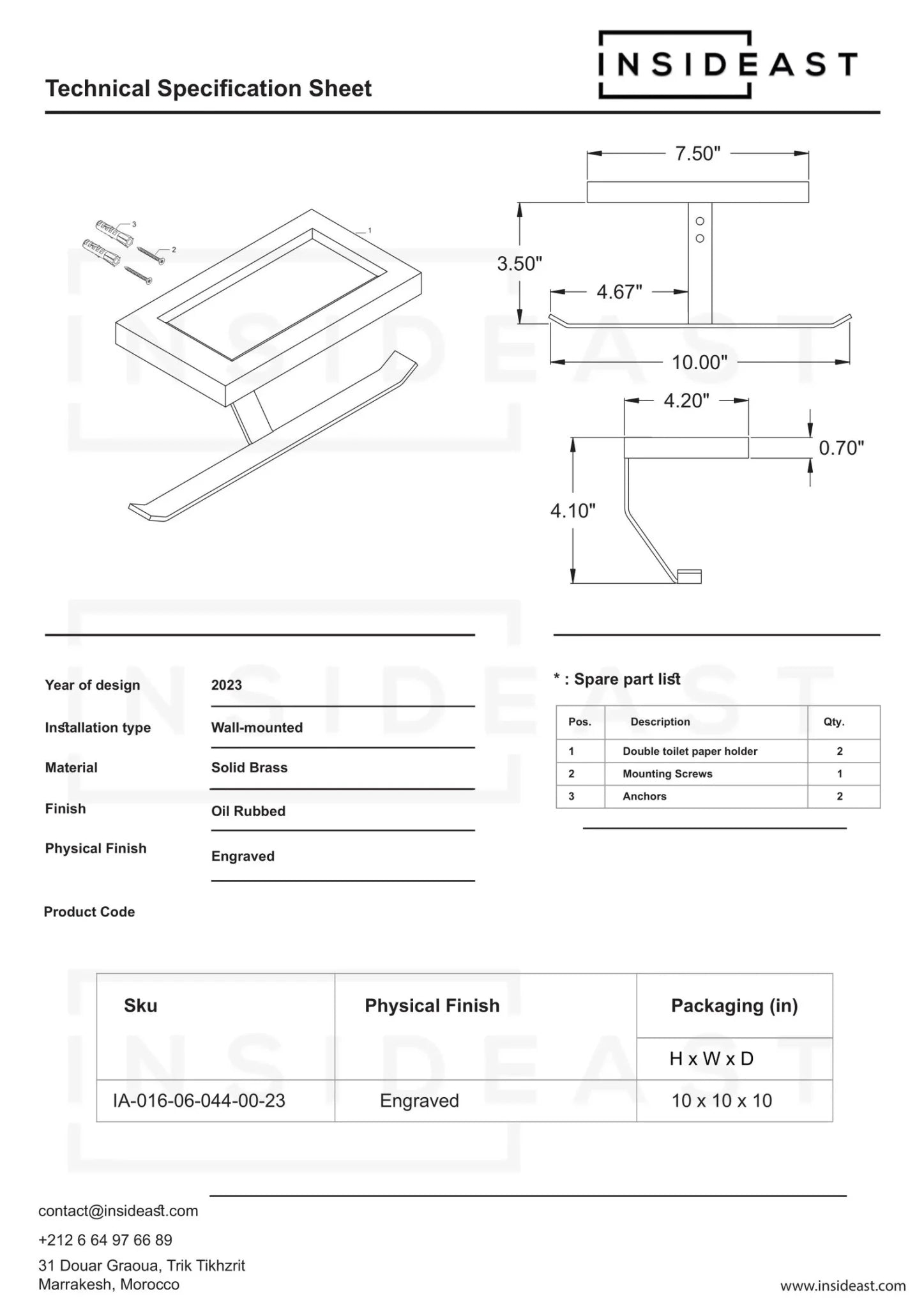 Solid Brass Toilet Paper Holder With Shelf | Powder Room Roll Holder alternate view 11