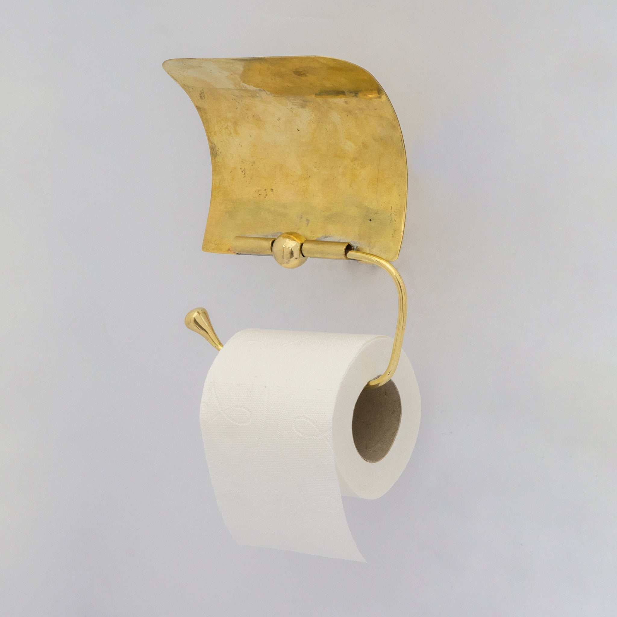 Solid Brass Toilet Paper Holder With Sliding Cover | Bathroom Tissue Holder alternate view 5