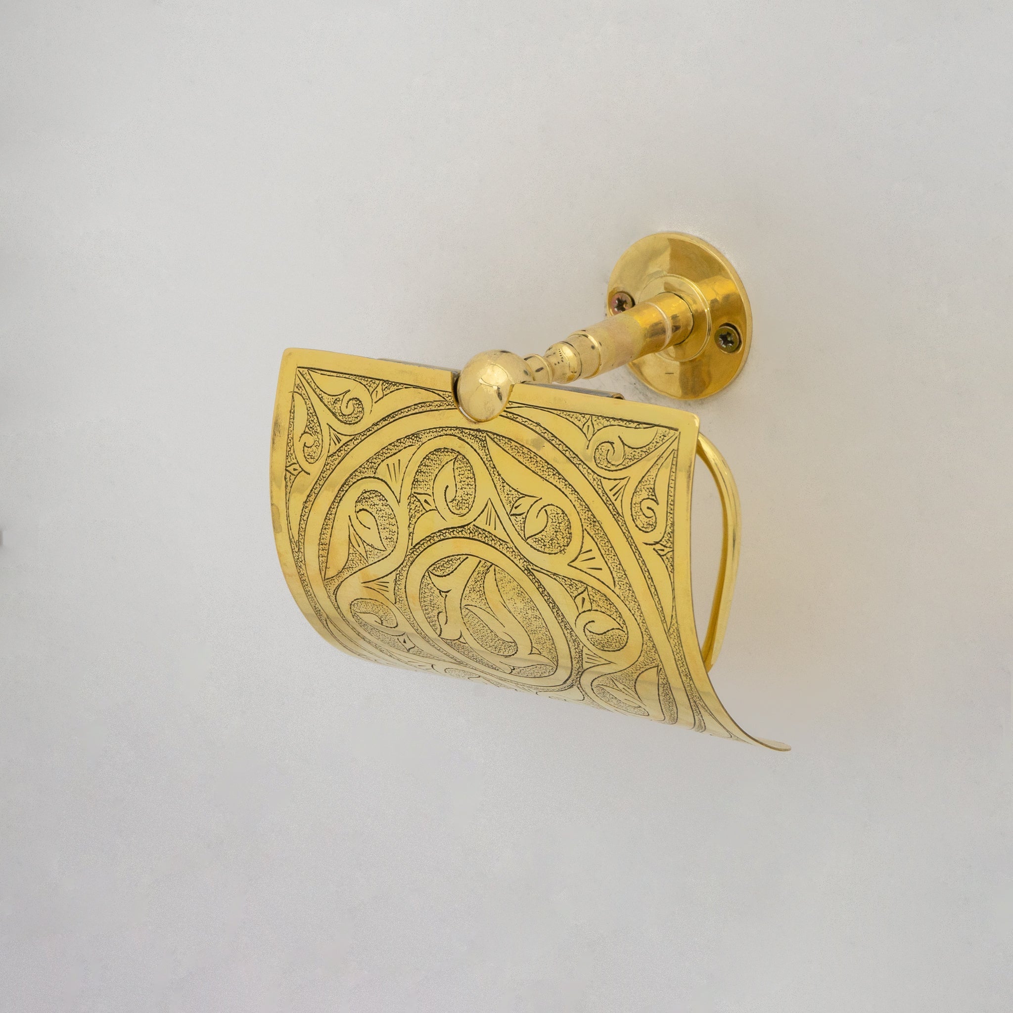 Solid Brass Toilet Paper Holder With Sliding Cover | Bathroom Tissue Holder alternate view 9