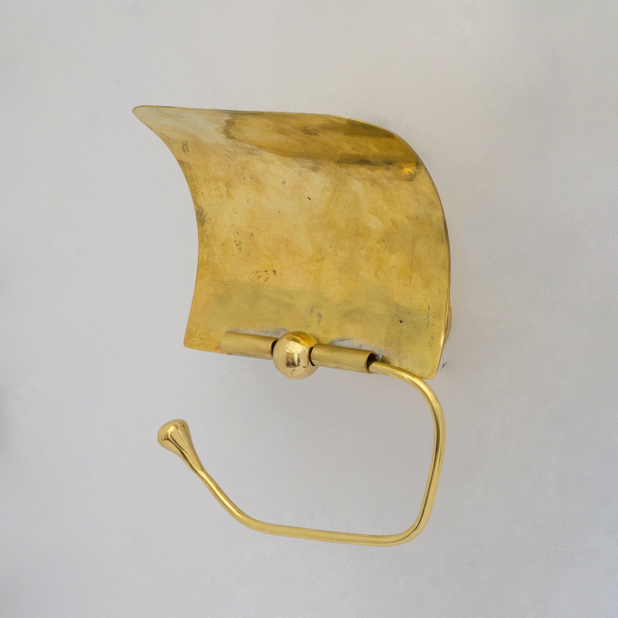 Solid Brass Toilet Paper Holder With Sliding Cover | Bathroom Tissue Holder alternate view 6