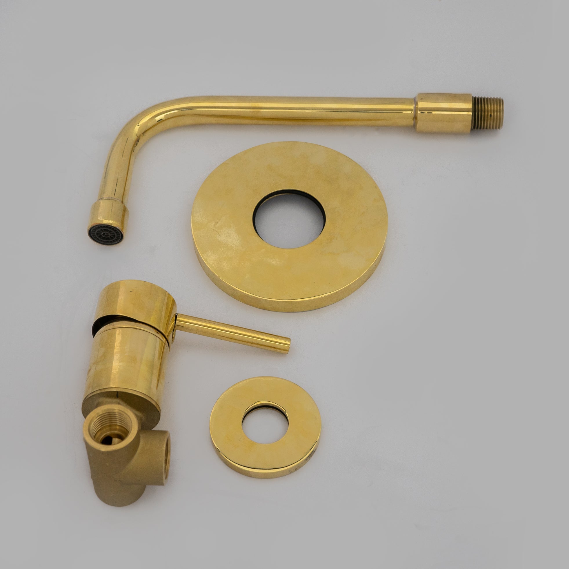 Solid Brass Tub Filler Built-in, Unlacquered Brass Shower System, Concealed Tub Filler alternate view 7