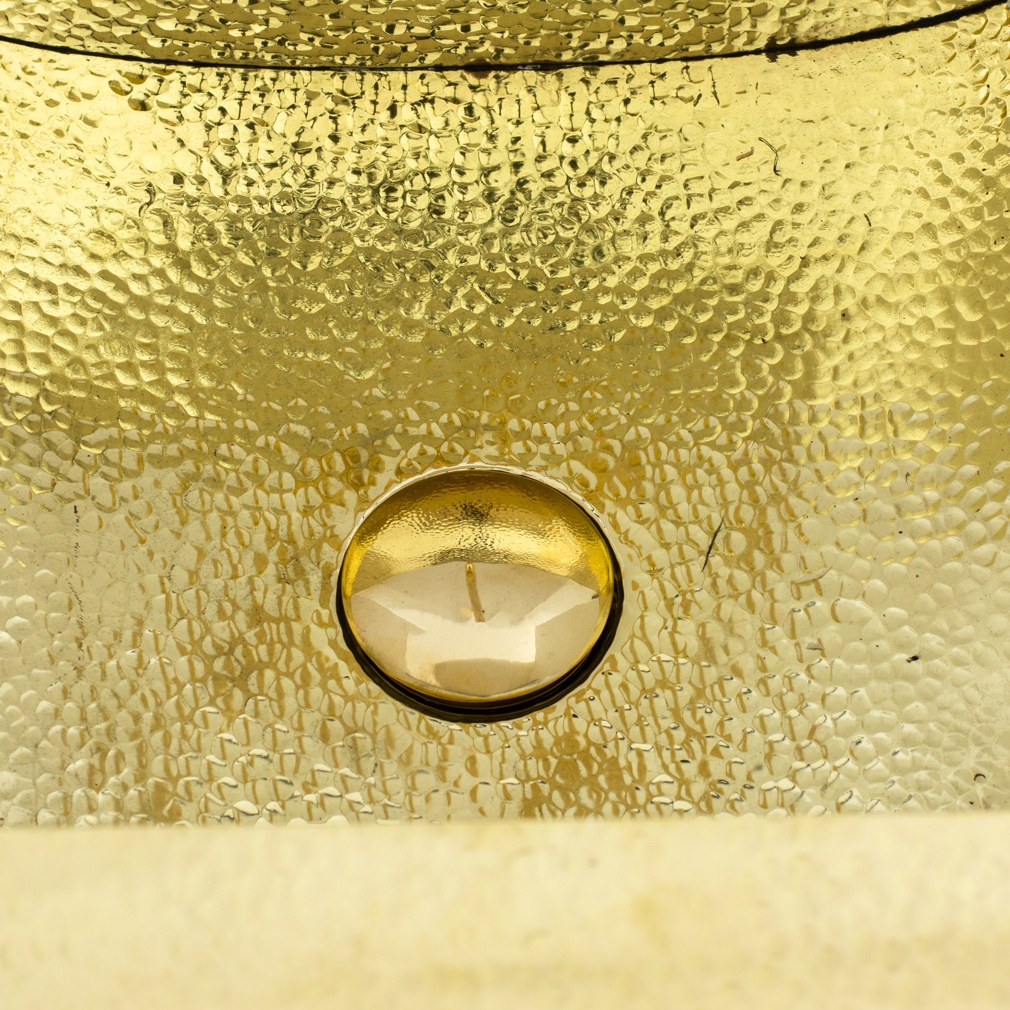 Solid Brass Undermount Bathroom Sink, Hammered Drop-in Vanity Sink With 3-Hole Waterfall Faucet, Undermount Deep Curved Basin alternate view 10