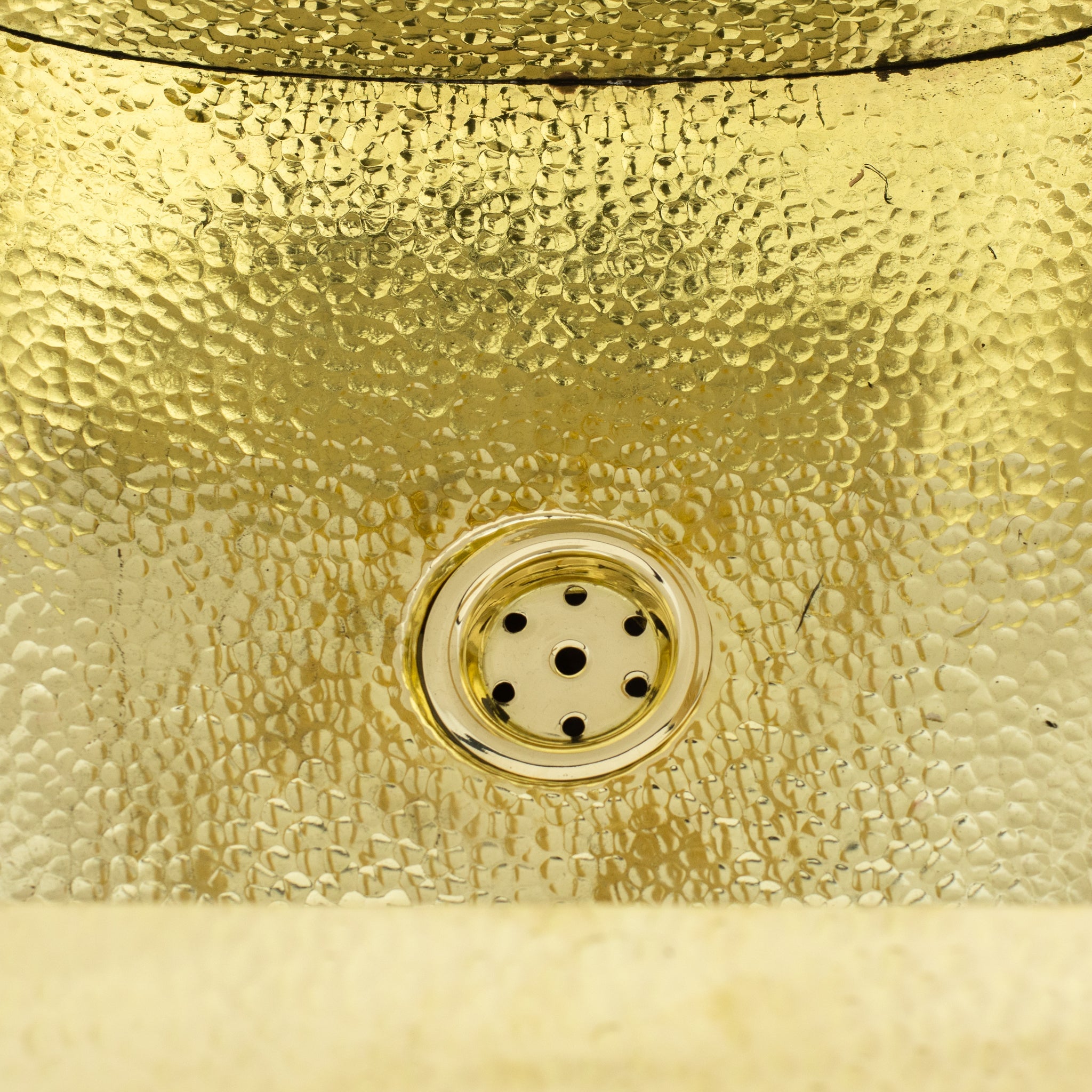 Solid Brass Undermount Bathroom Sink, Hammered Drop-in Vanity Sink With 3-Hole Waterfall Faucet, Undermount Deep Curved Basin alternate view 9