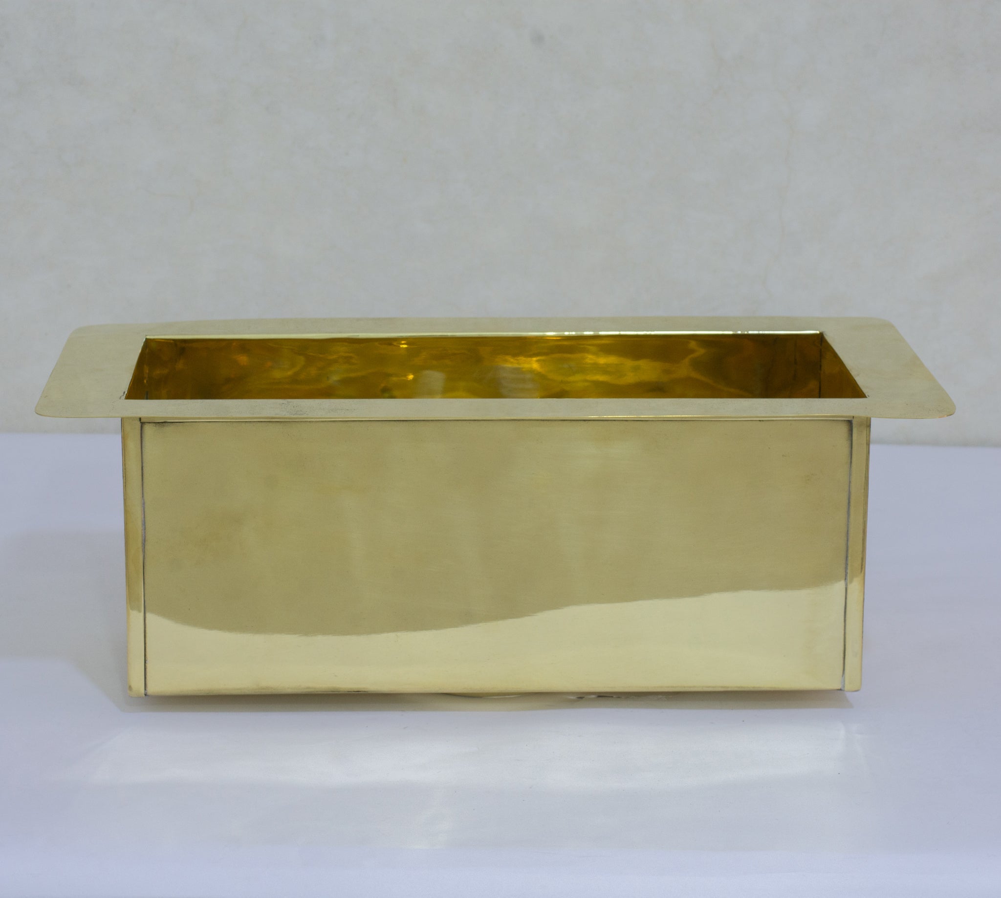 Solid Brass Undermount Sink | Compact Rectangular Small Kitchen Sink | With Strainer alternate view 6