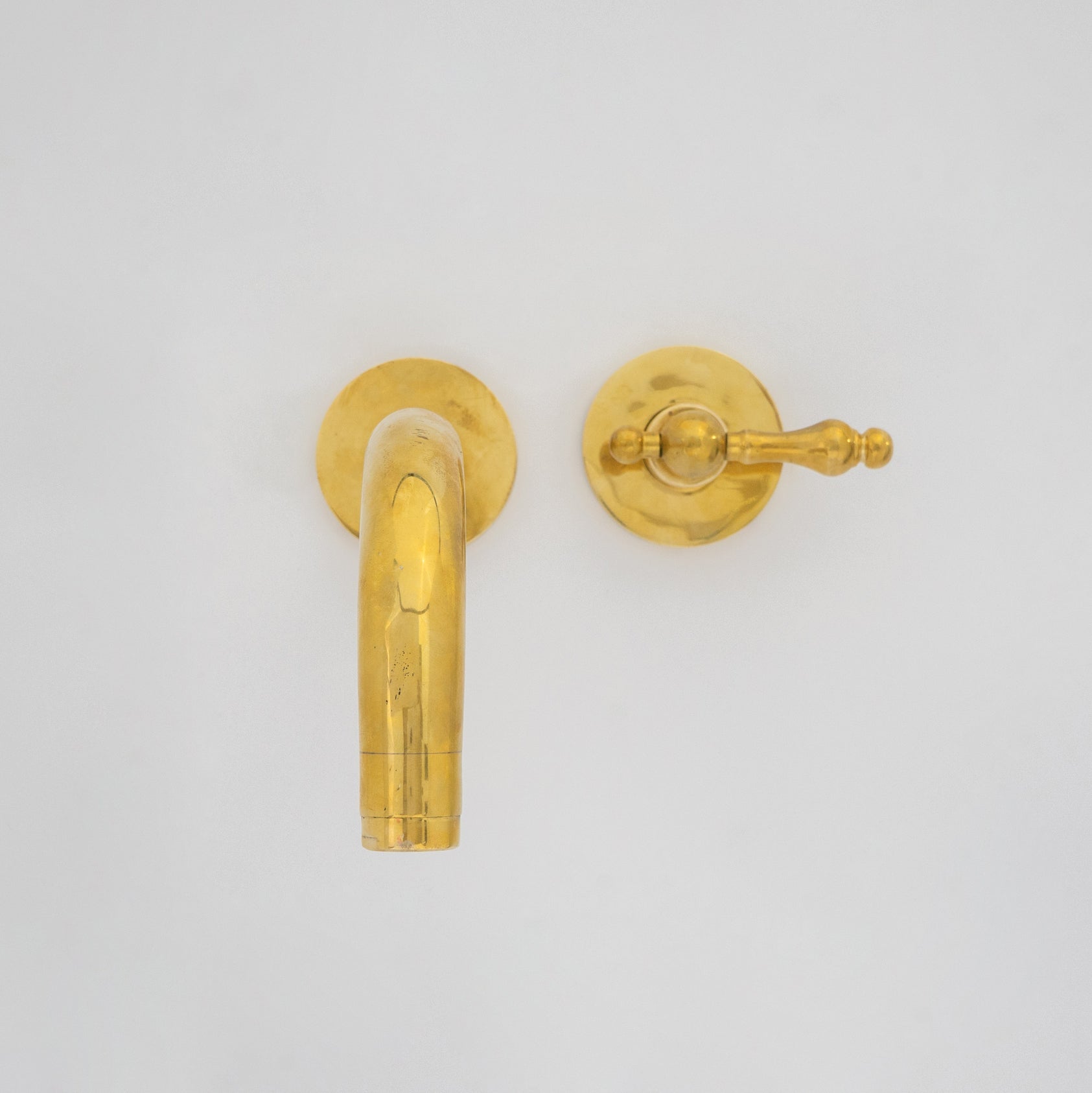 Solid Brass Wall Mount Cold Bathroom Faucet, Unlacquered Brass Bath Tap For Cold Water Only alternate view 8