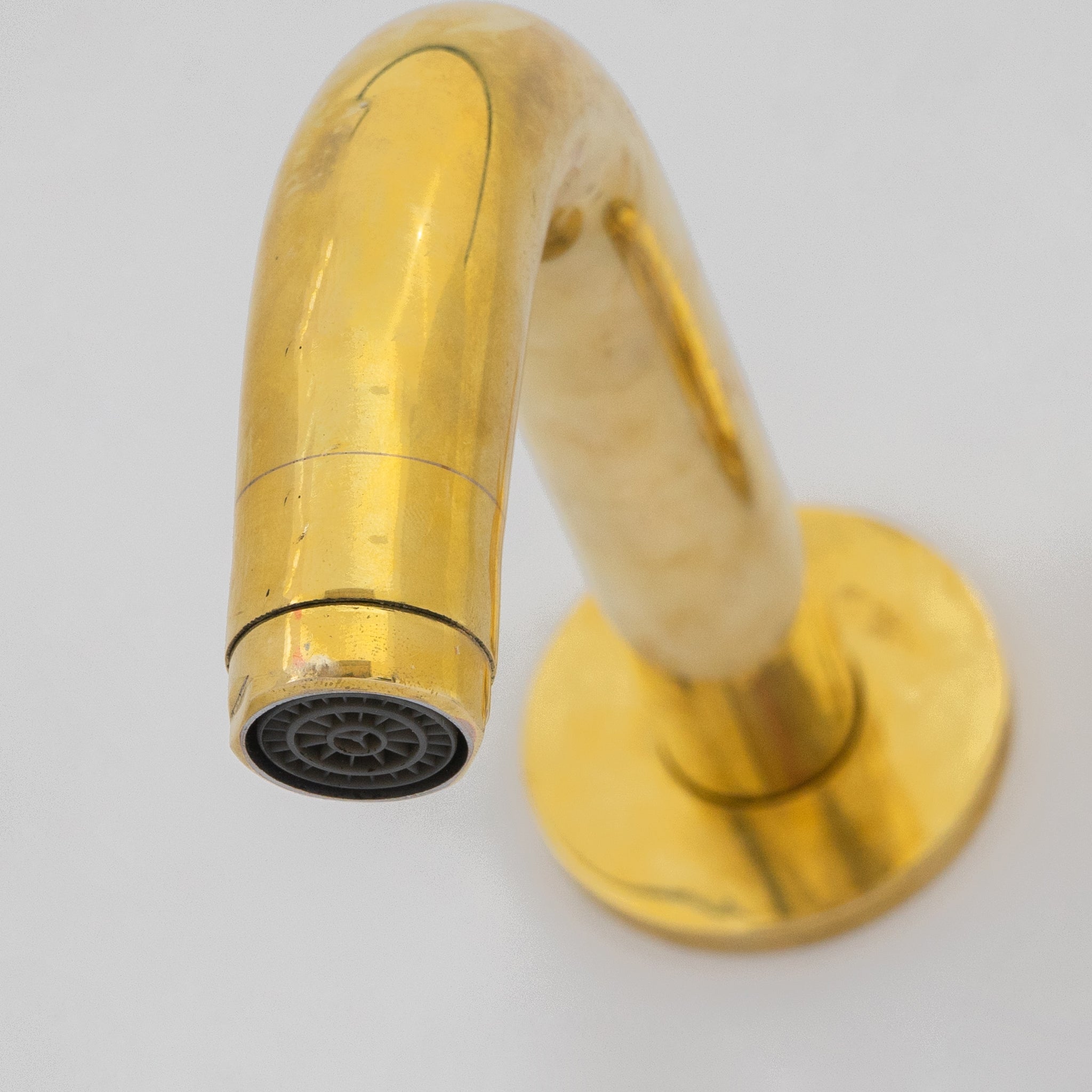 Solid Brass Wall Mount Cold Bathroom Faucet, Unlacquered Brass Bath Tap For Cold Water Only alternate view 10