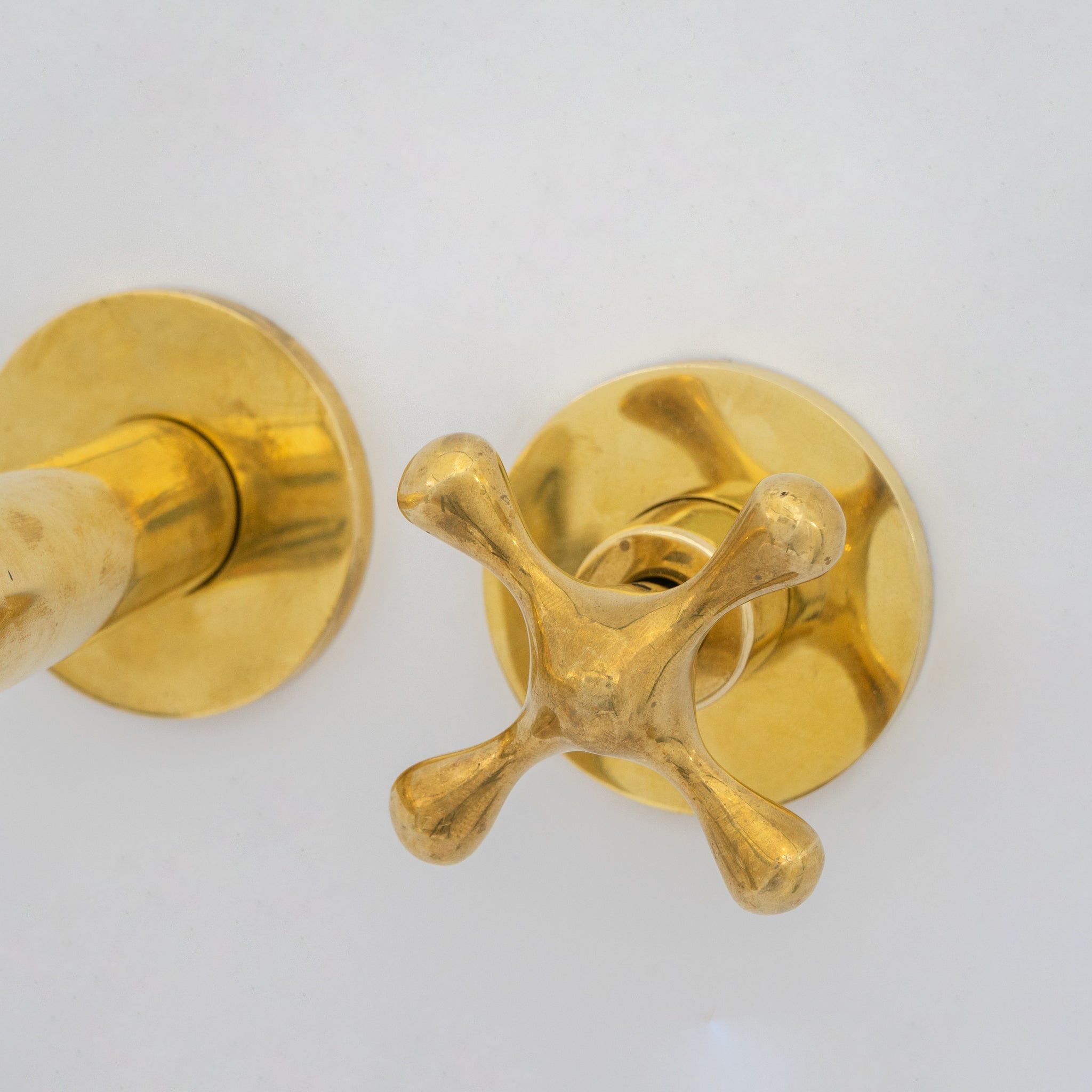 Solid Brass Wall Mount Cold Bathroom Faucet, Unlacquered Brass Bath Tap For Cold Water Only alternate view 11