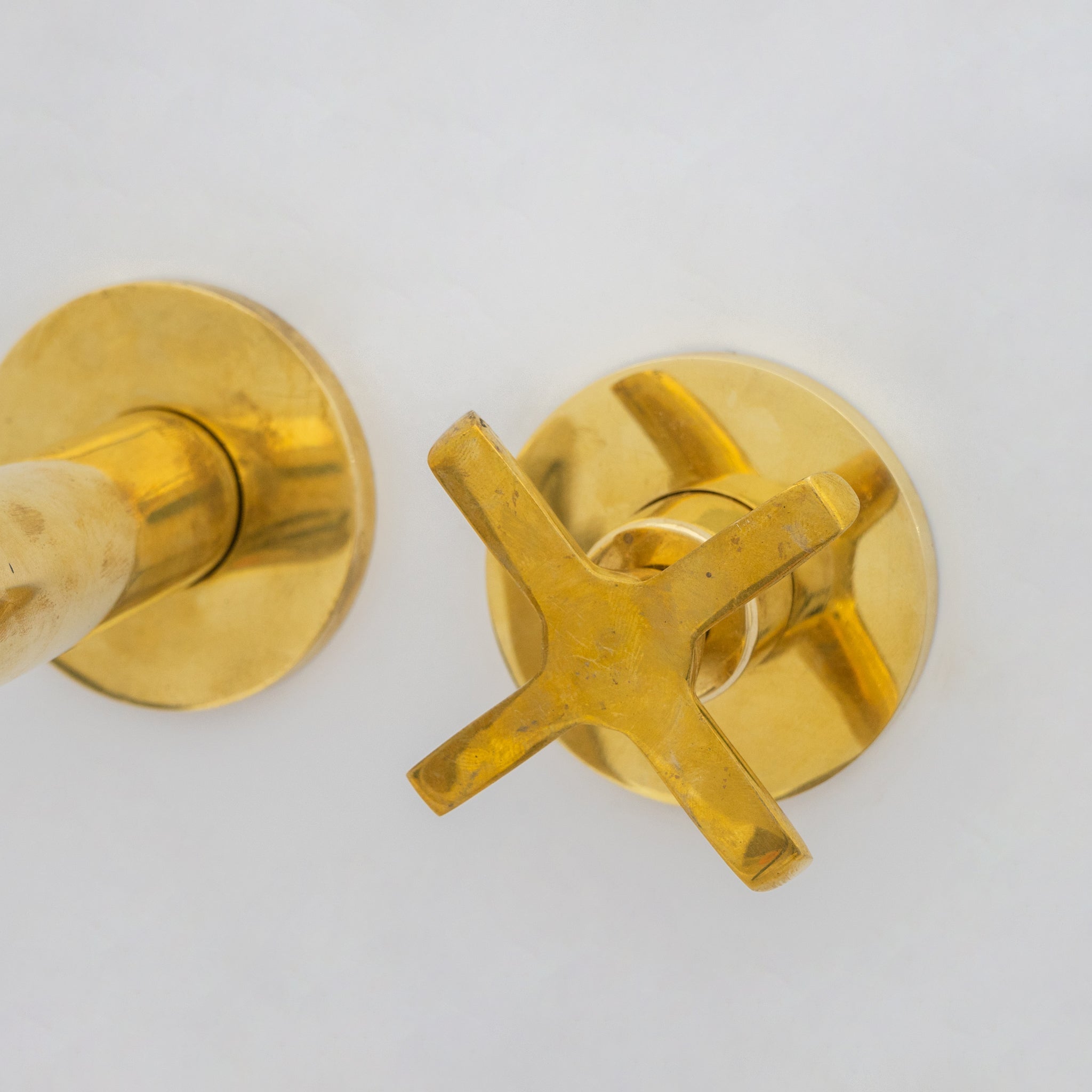 Solid Brass Wall Mount Cold Bathroom Faucet, Unlacquered Brass Bath Tap For Cold Water Only alternate view 12