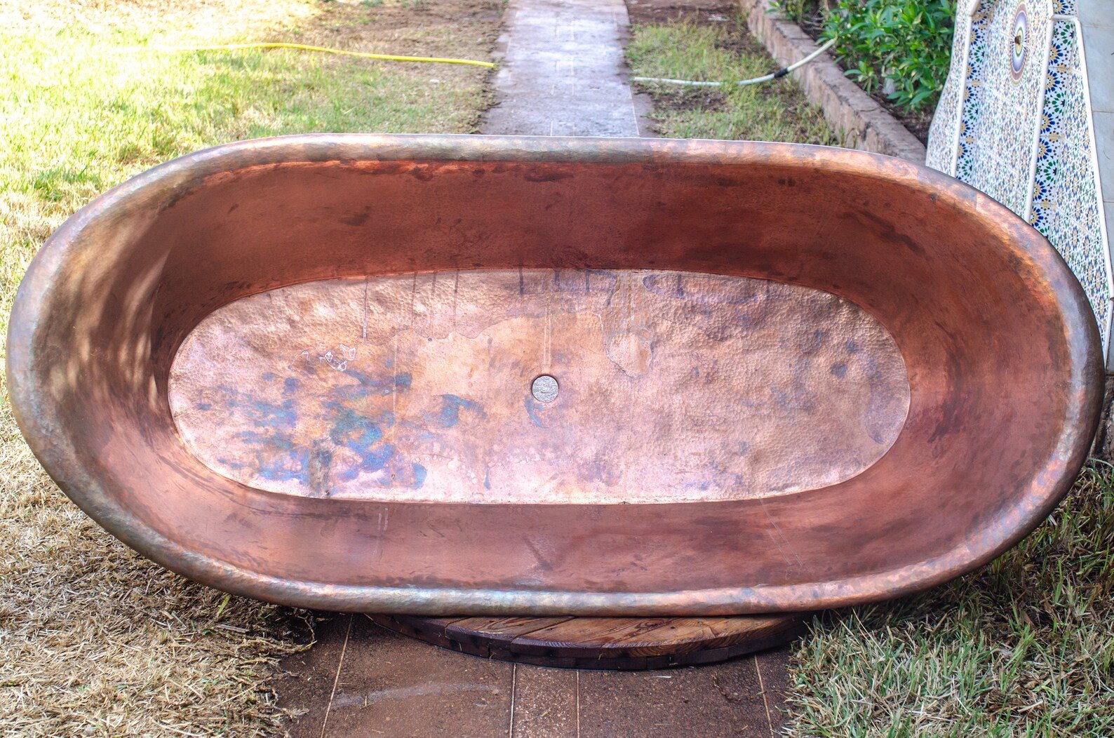 Solid Copper Bathtub | Vintage Freestanding Hammered Tub | Customized Tub alternate view 4