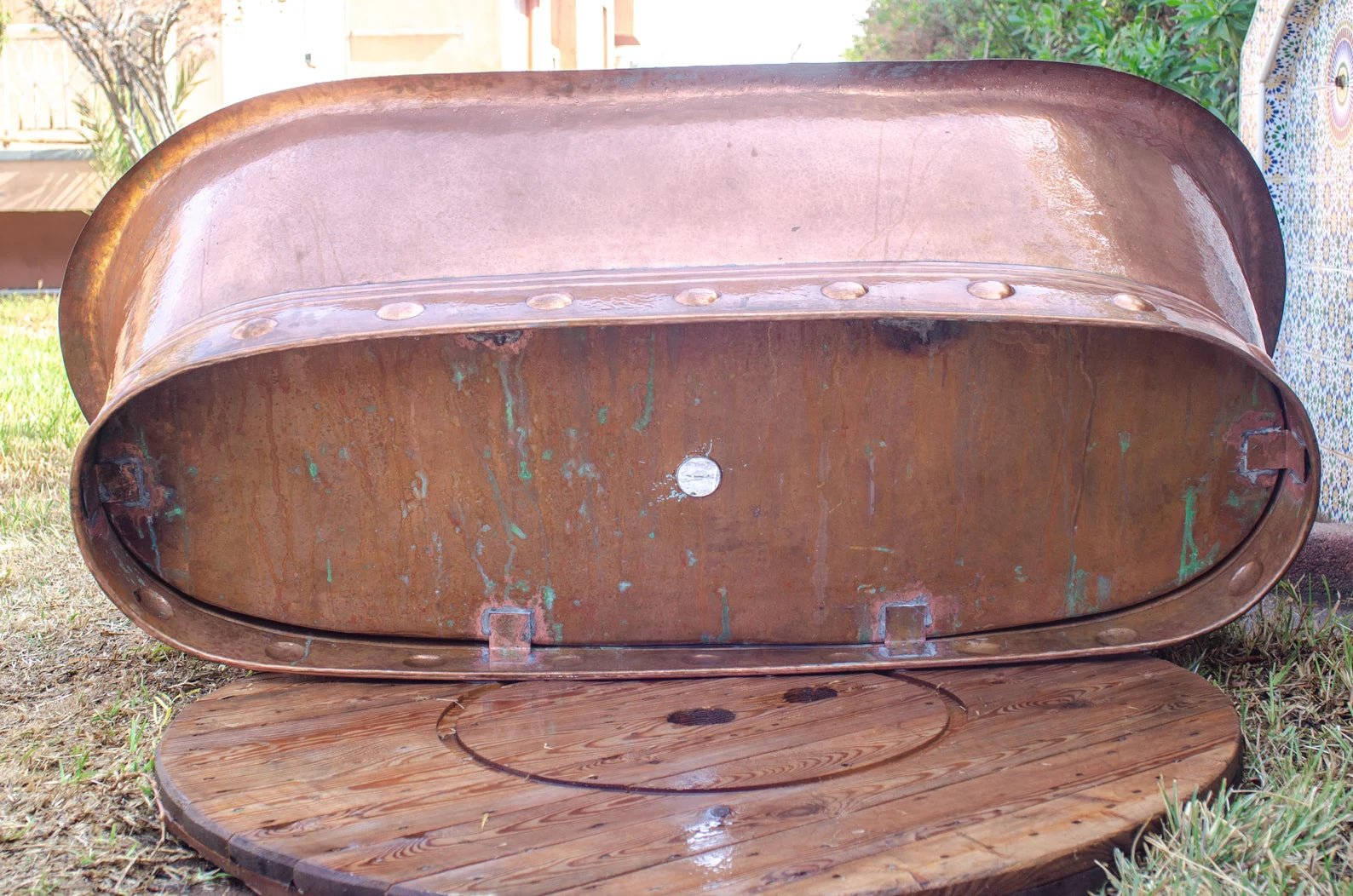 Solid Copper Bathtub | Vintage Freestanding Hammered Tub | Customized Tub alternate view 6