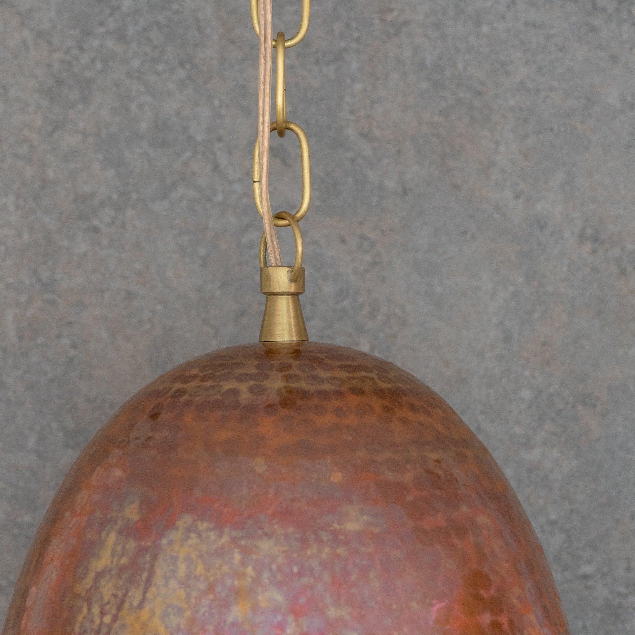 Solid Copper Tall Capsule Pendant – Hand-Hammered Slim Moroccan Cylinder Light alternate view 6