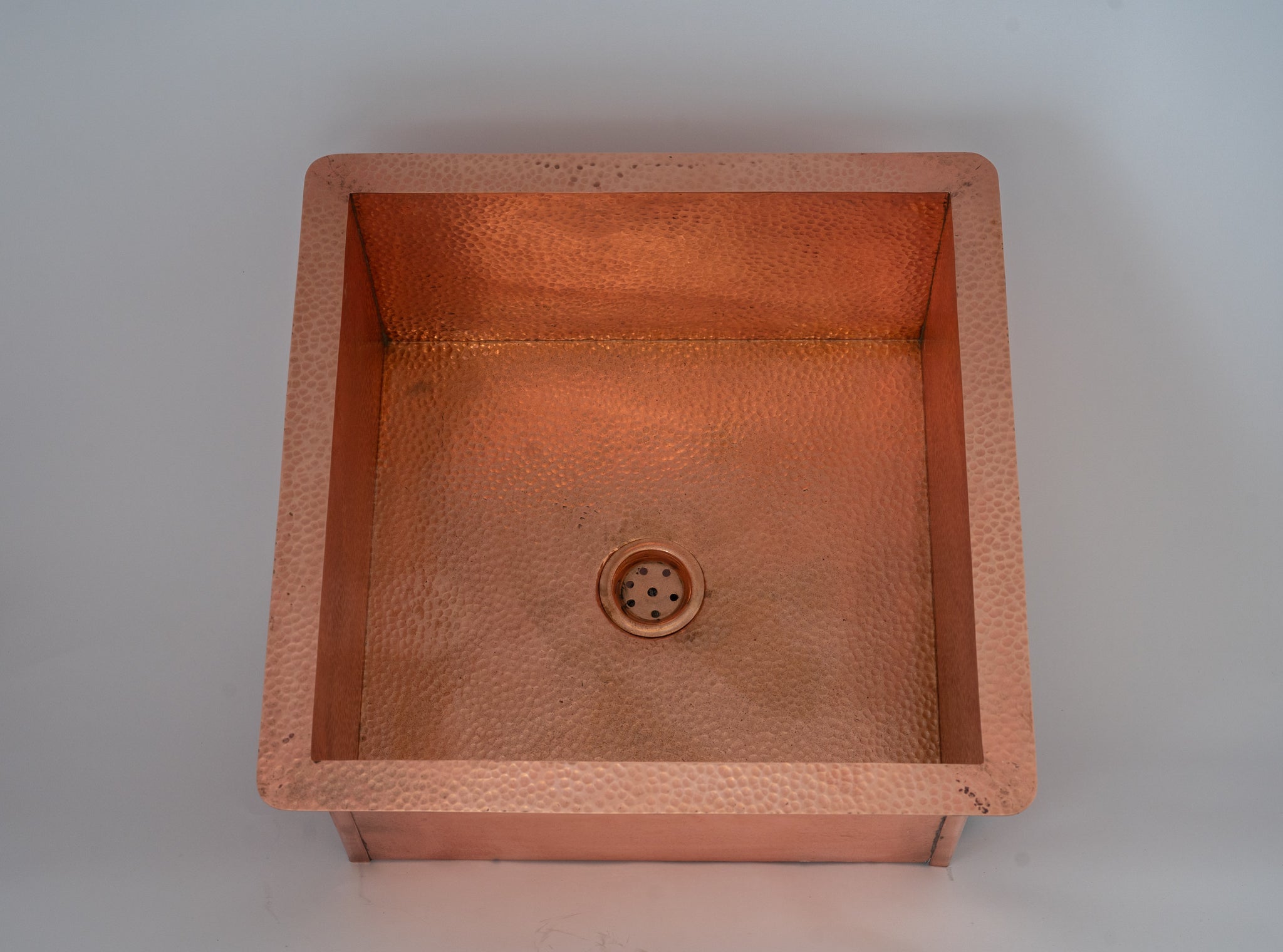 Solid Copper Undermount Hammered Sink | Kitchen Sink - Island Sink - Outdoor Sink